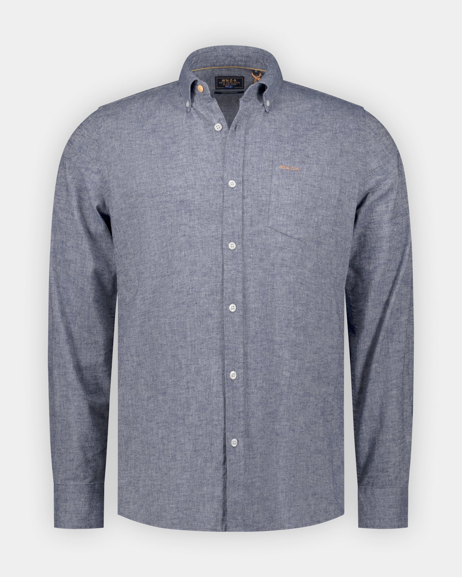 Camisa de lino azul oscuro Camisa de lino azul oscuro