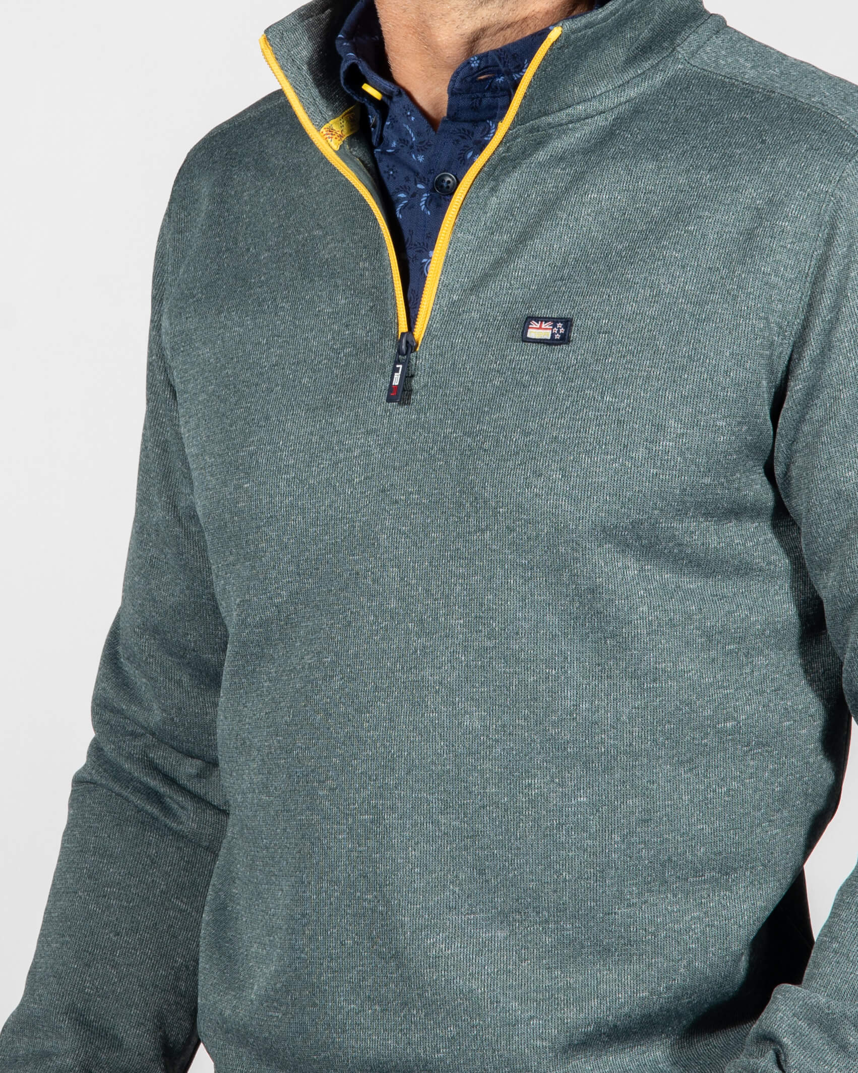 Half zip sweater Trent - Eucalyptus Green Half zip sweater Trent - Eucalyptus Green