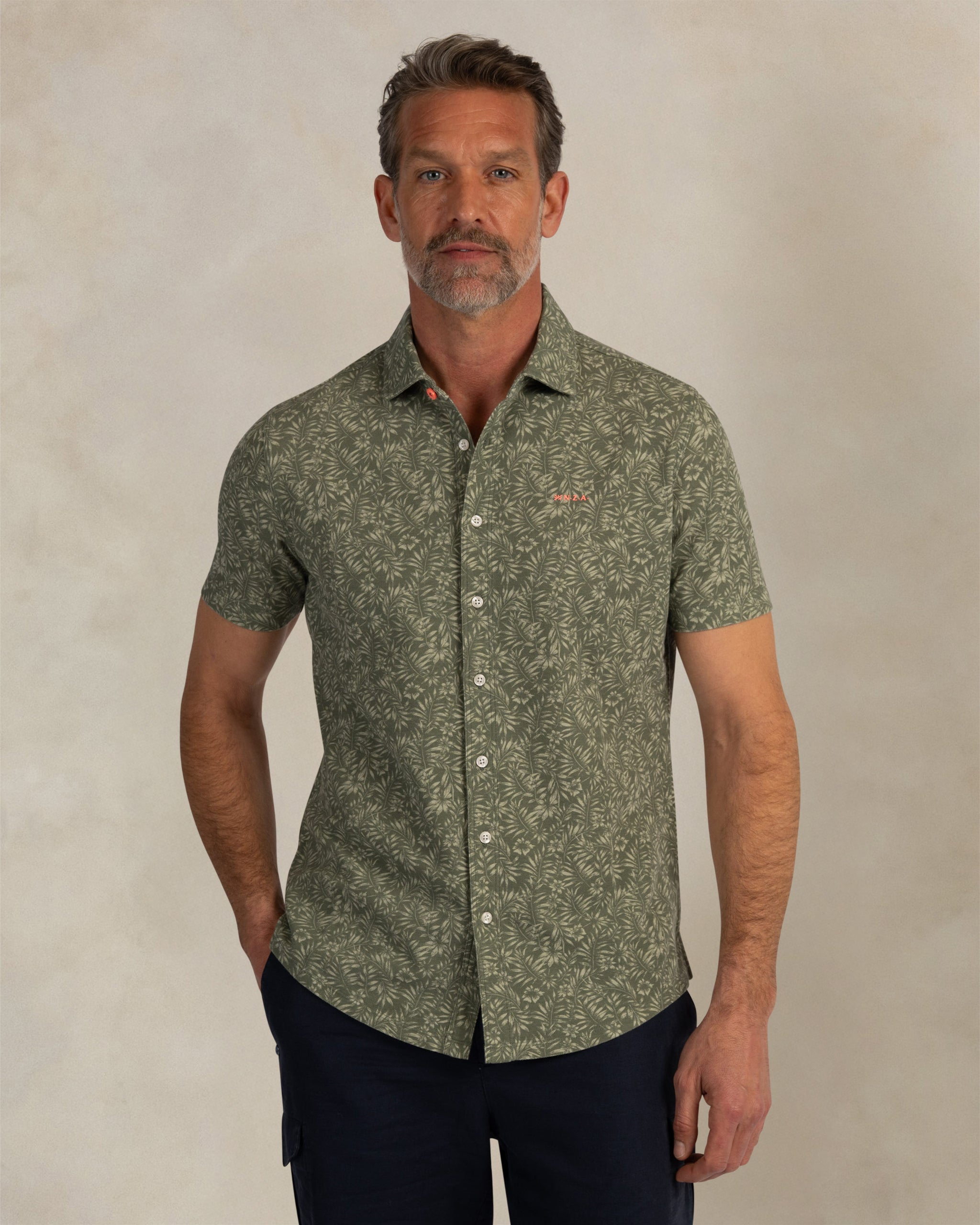 Camisa verde estampada Camisa verde estampada