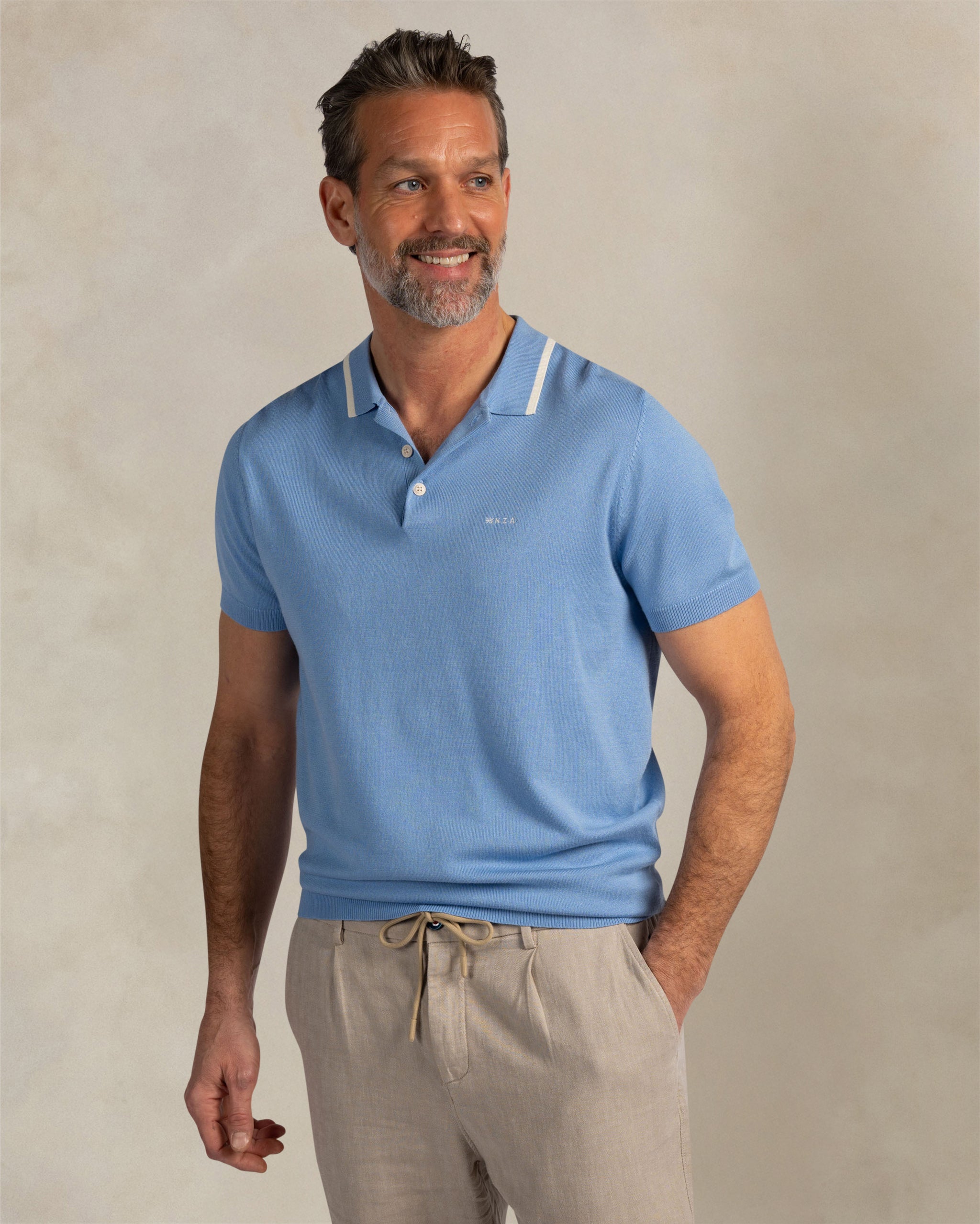 Blue stretch polo Blue stretch polo