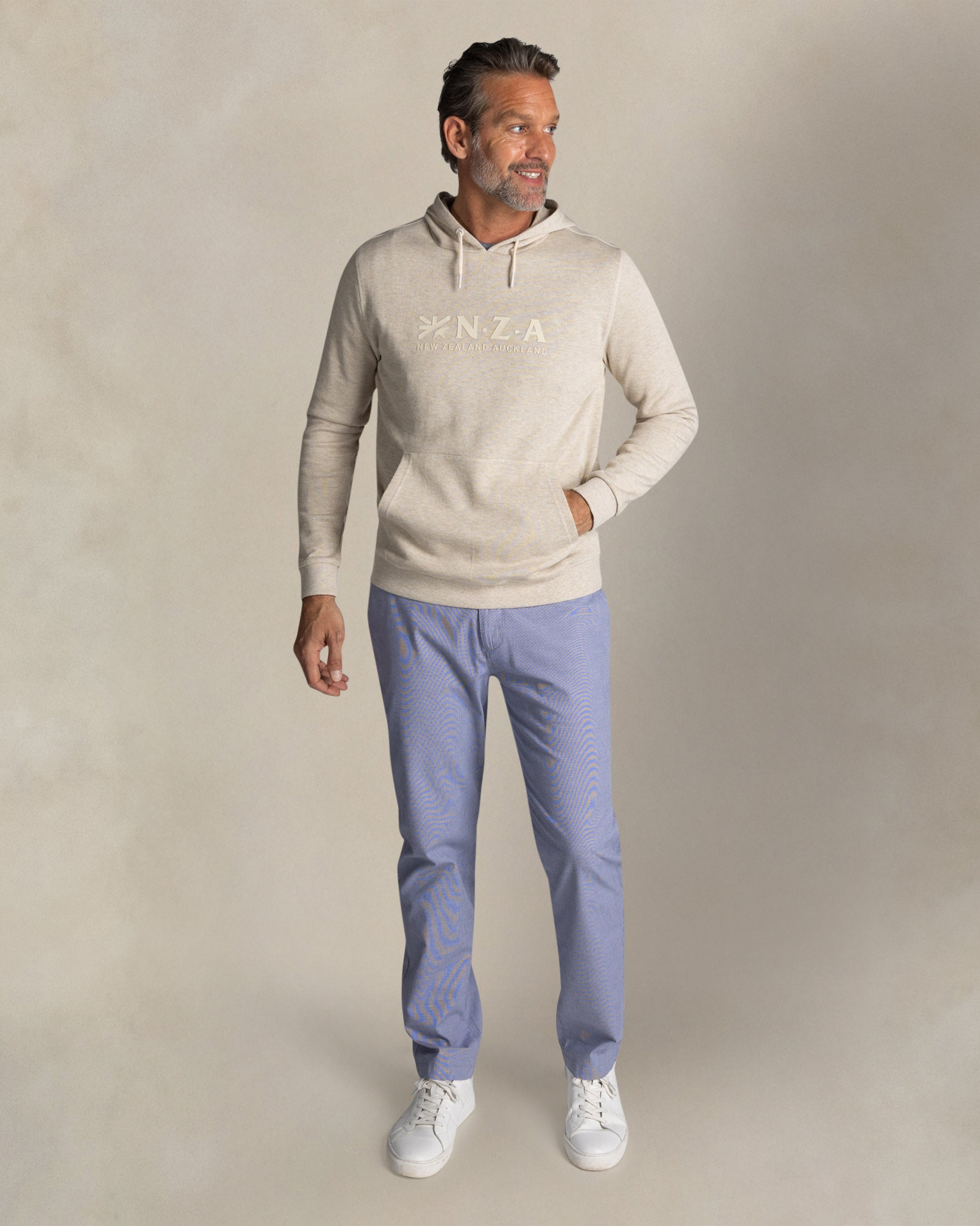 Sweat à capuche en coton écru Sweat à capuche en coton écru