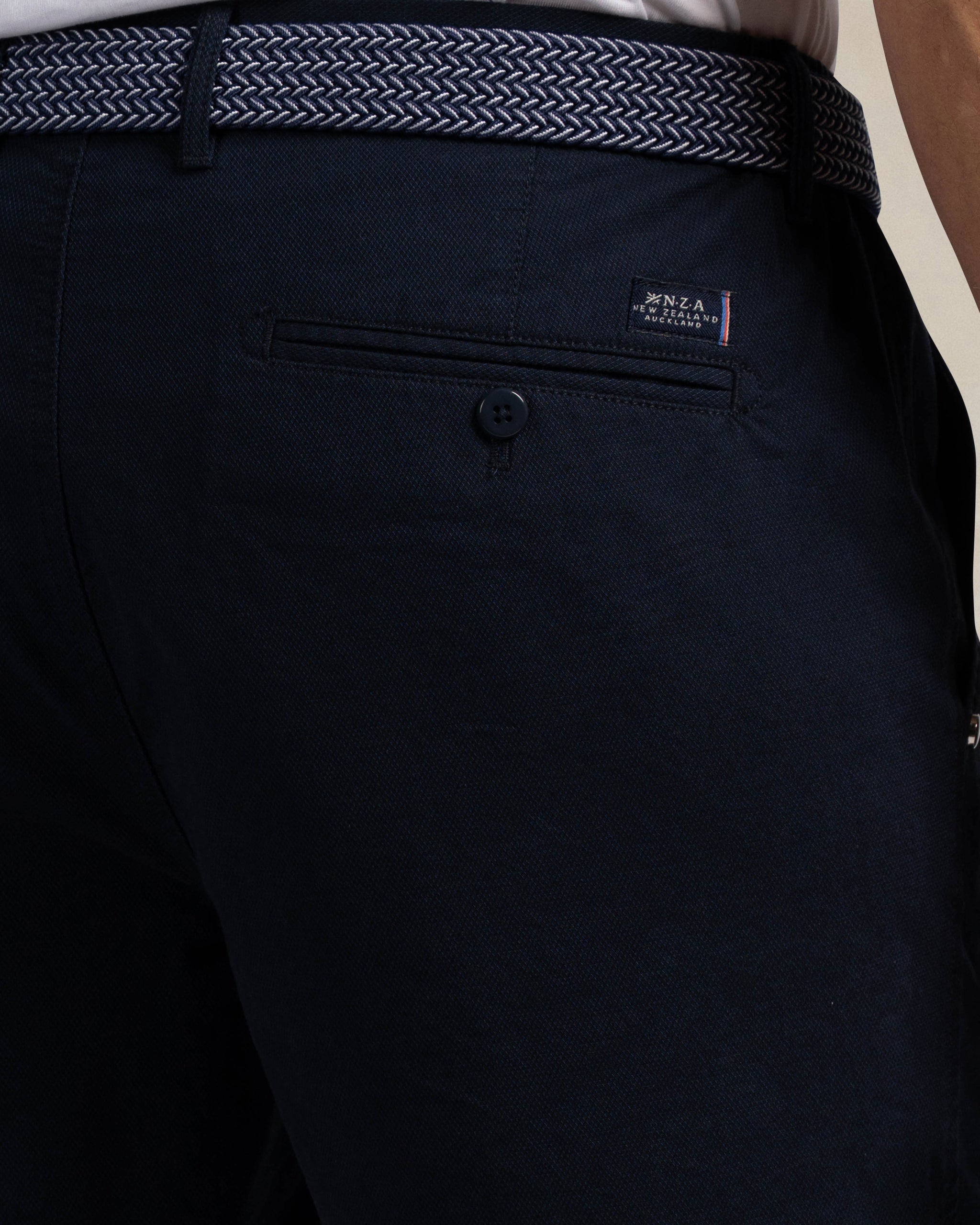Dunkelblaue Baumwollstretch-Chino-Shorts Dunkelblaue Baumwollstretch-Chino-Shorts