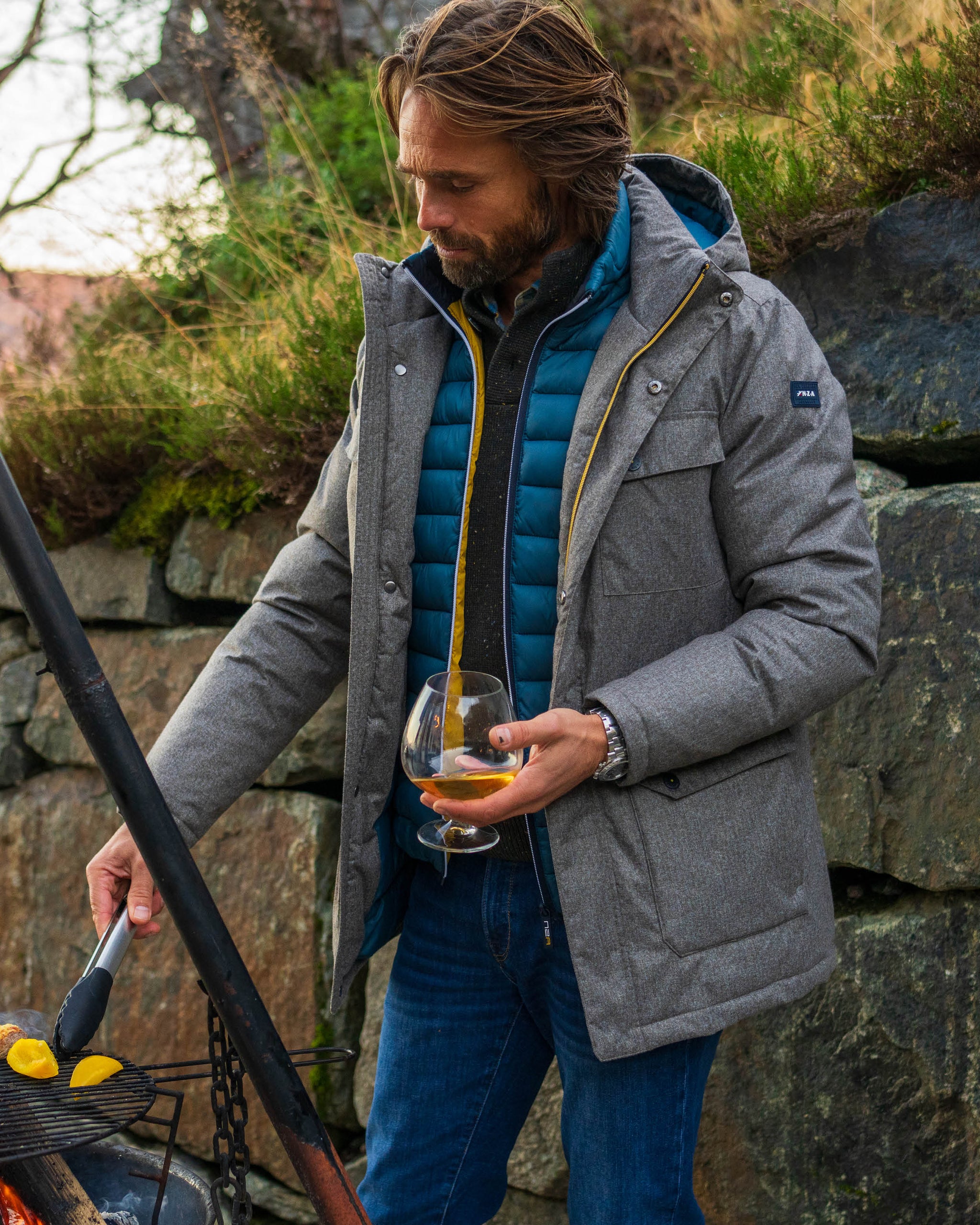 Grey jacket with hood Grey jacket with hood