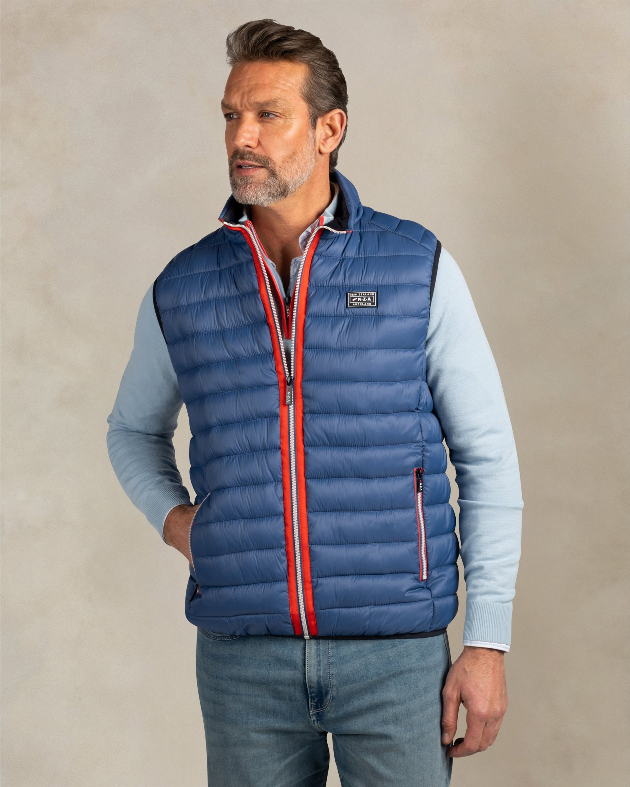 Bleu bodywarmer matelassé Bleu bodywarmer matelassé