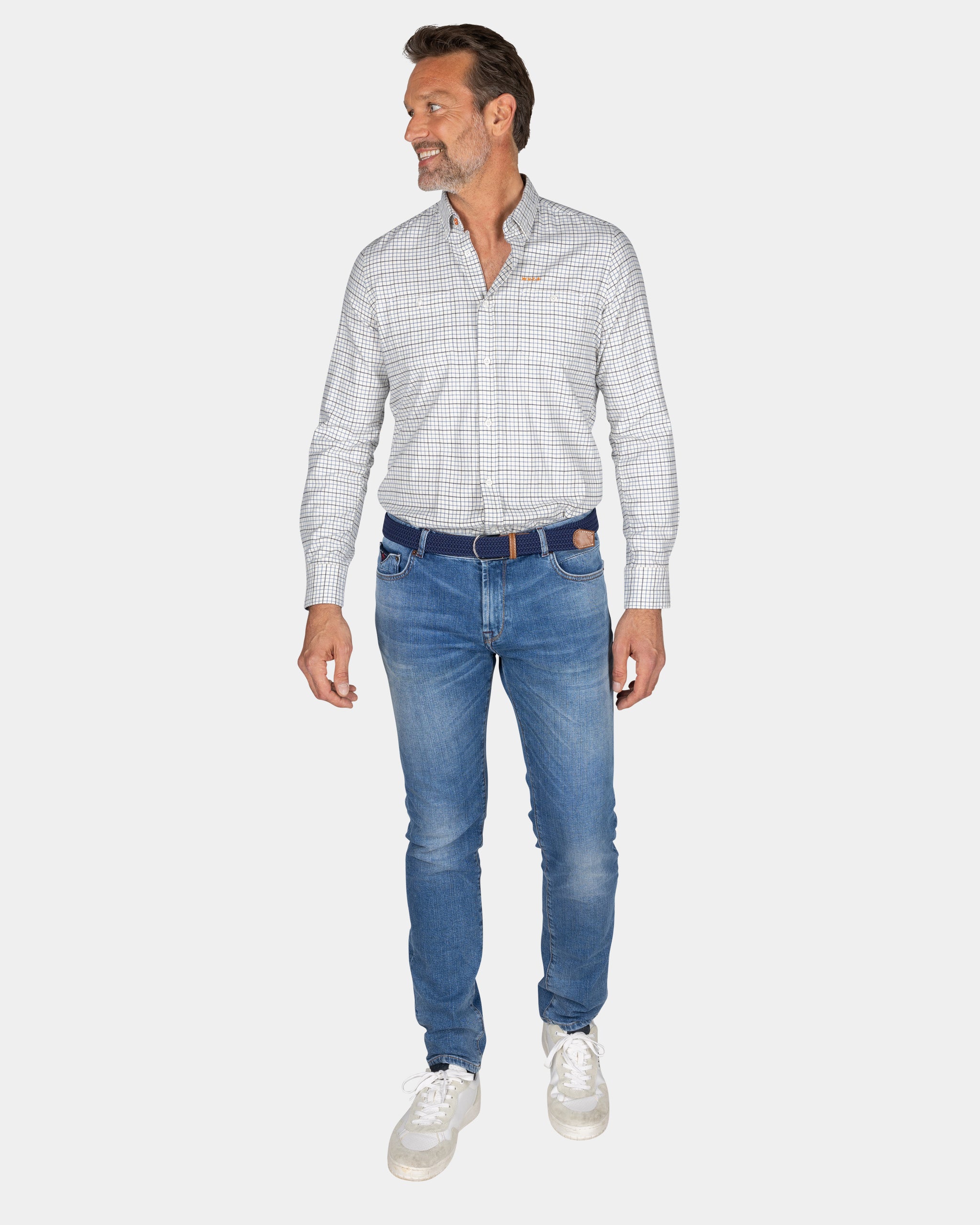 Camisa cuadros crudo - Ecru Camisa cuadros crudo - Ecru