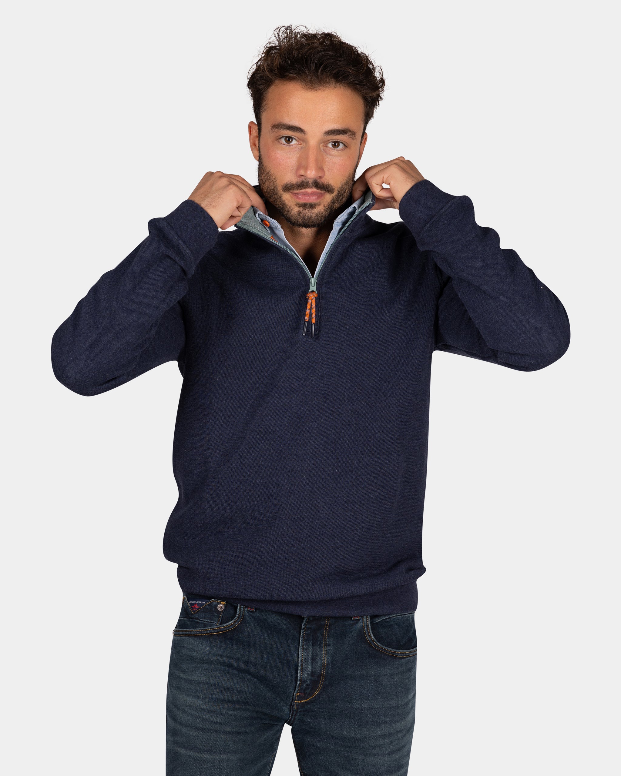 Navy sweater met halve rits - Autumn Navy Navy sweater met halve rits - Autumn Navy