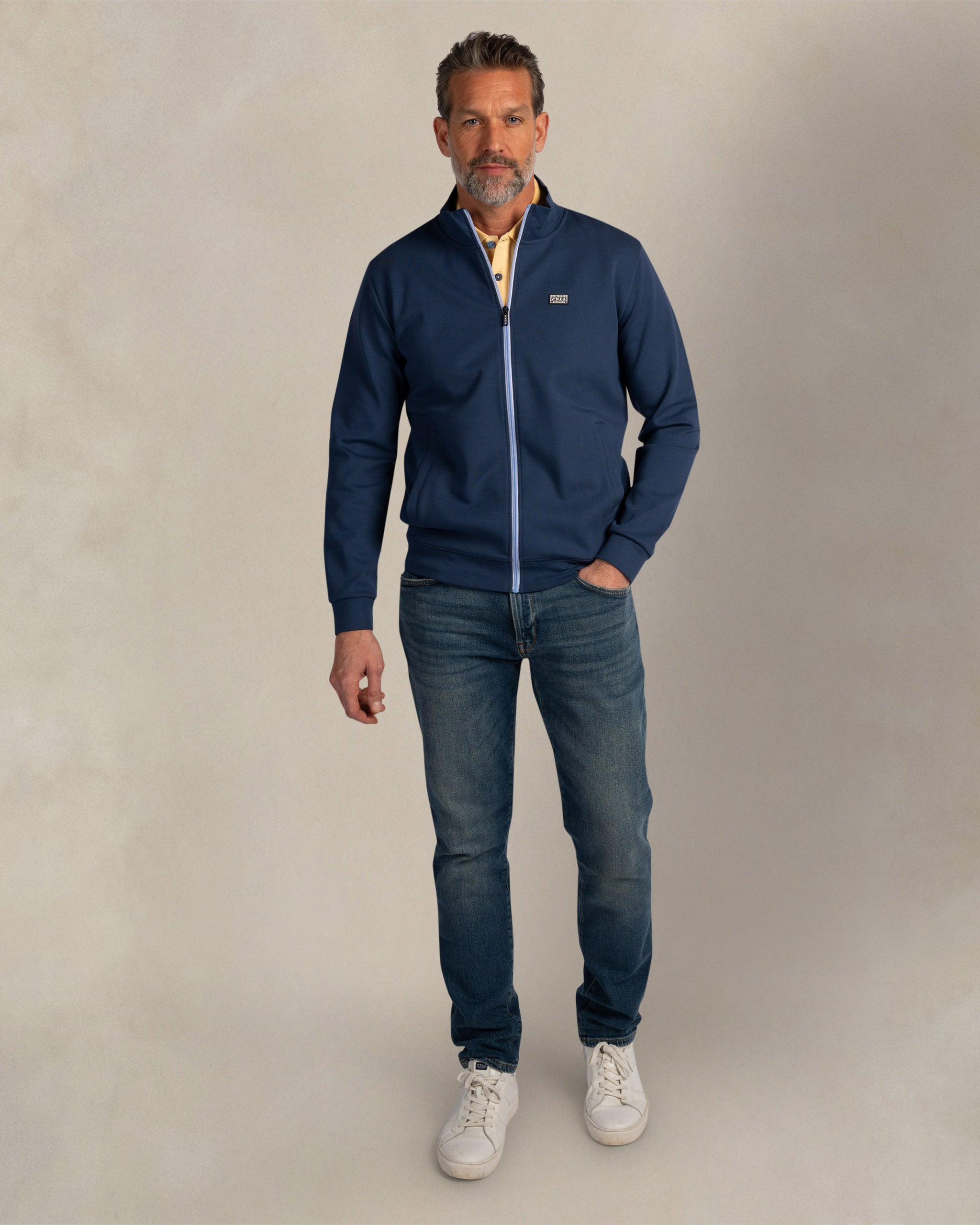 Donkerblauw sweatvest Donkerblauw sweatvest