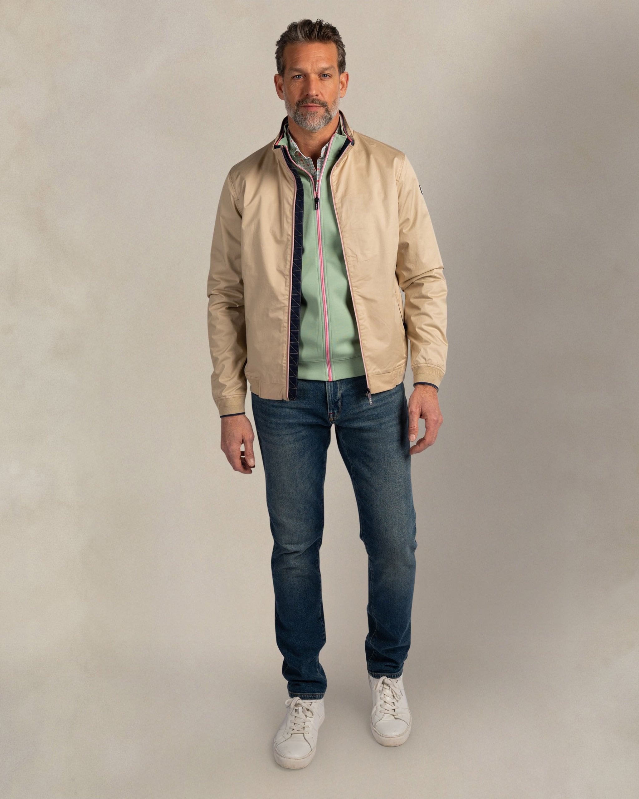 Ecru katoenen jas Ecru katoenen jas