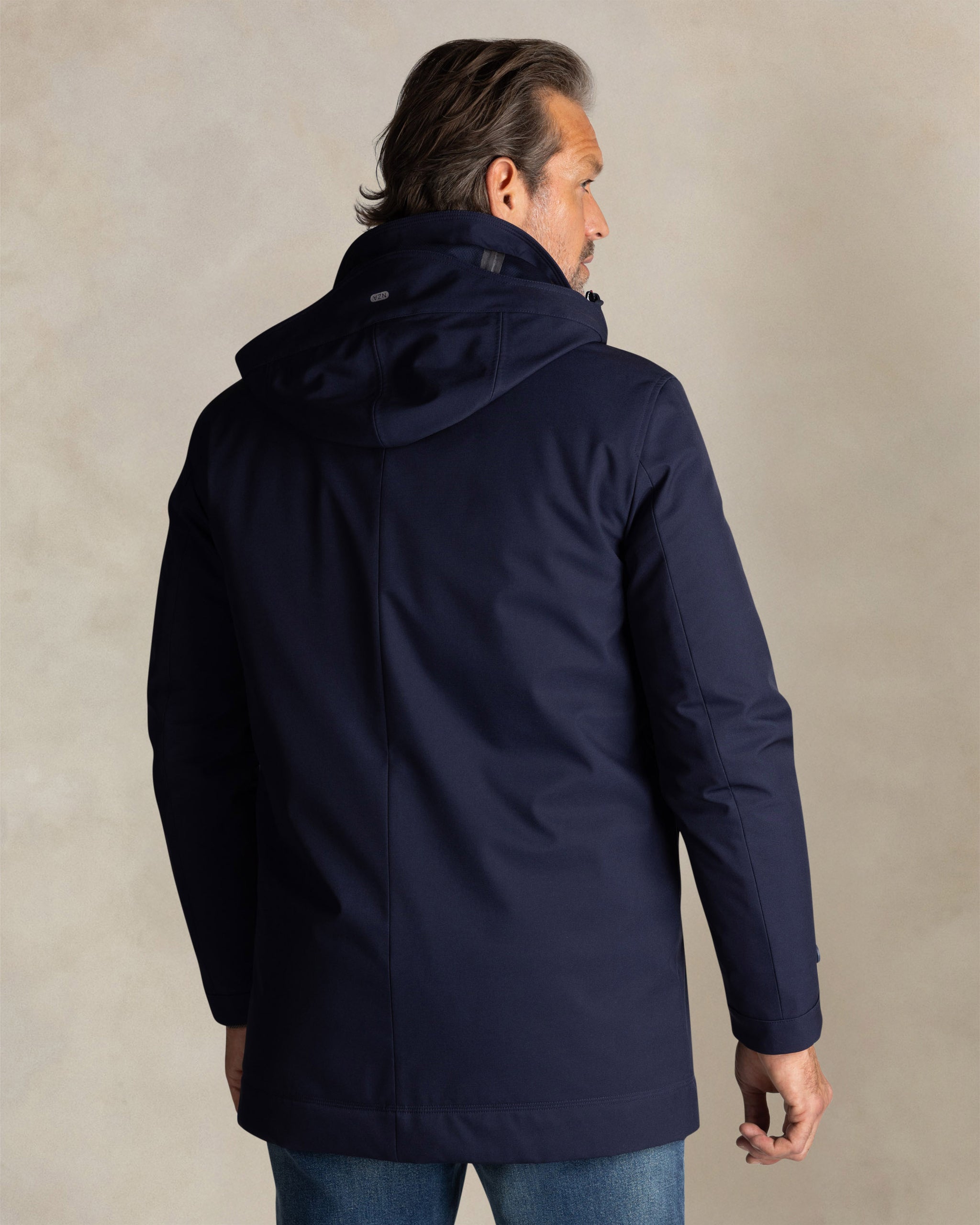 Blauer stretchjacke aus polyester Blauer stretchjacke aus polyester