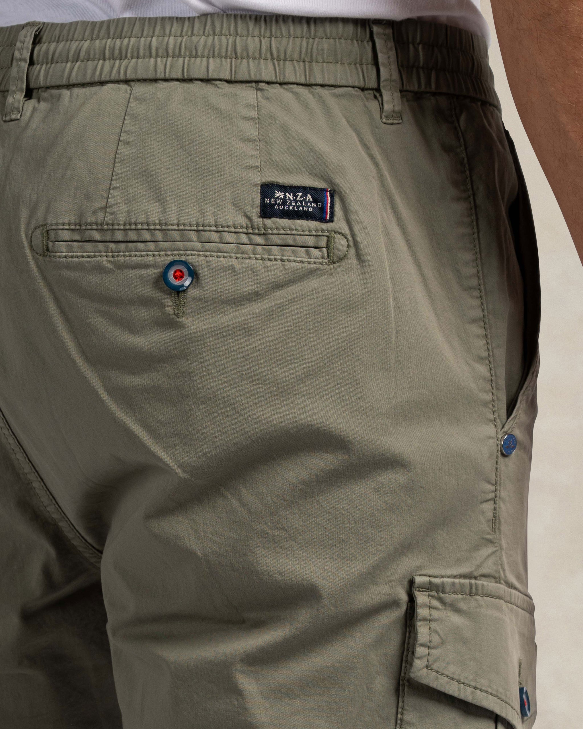 Pantalones cargo de algodón verde oscuro Pantalones cargo de algodón verde oscuro