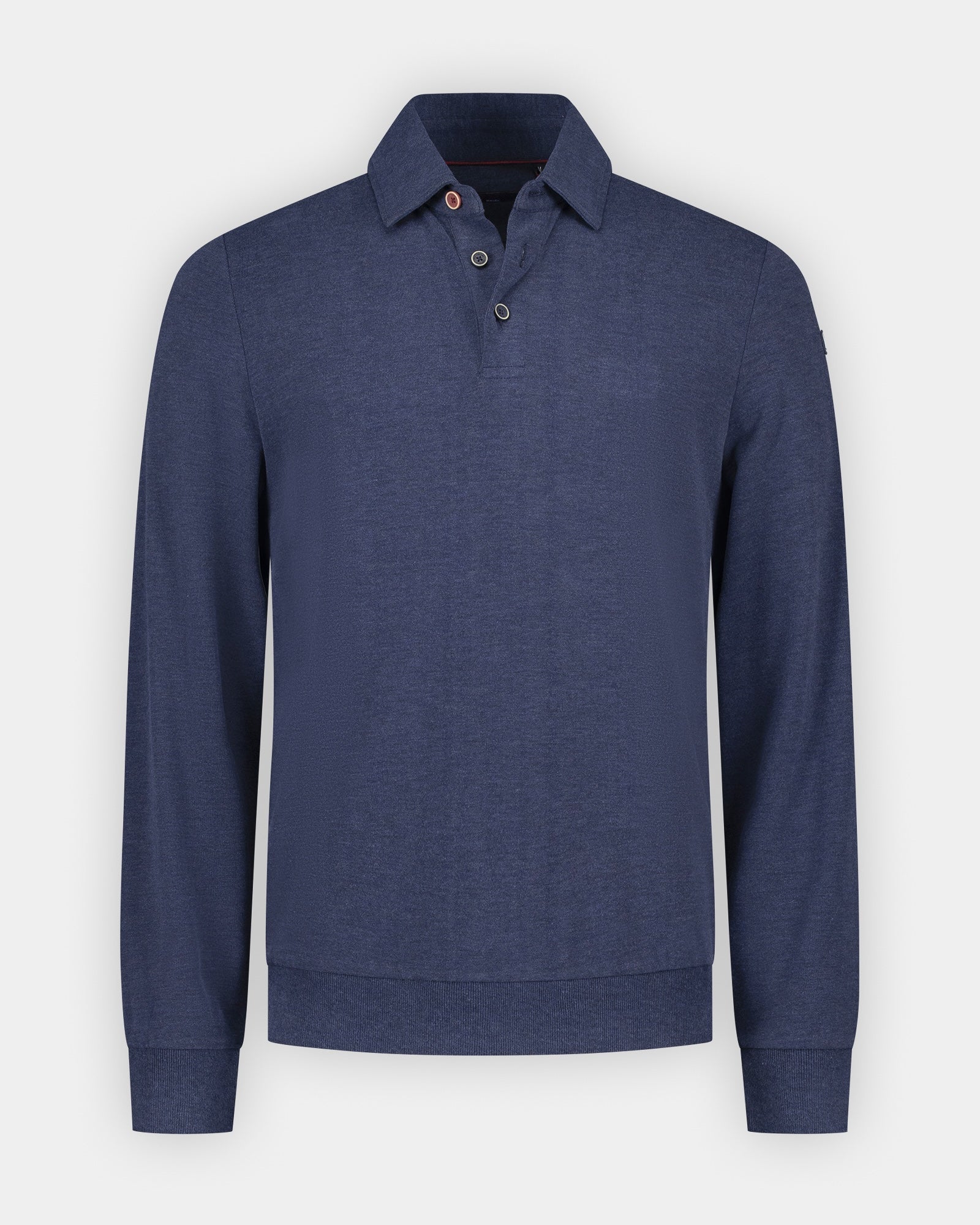 Blue long-sleeve polo shirt Blue long-sleeve polo shirt