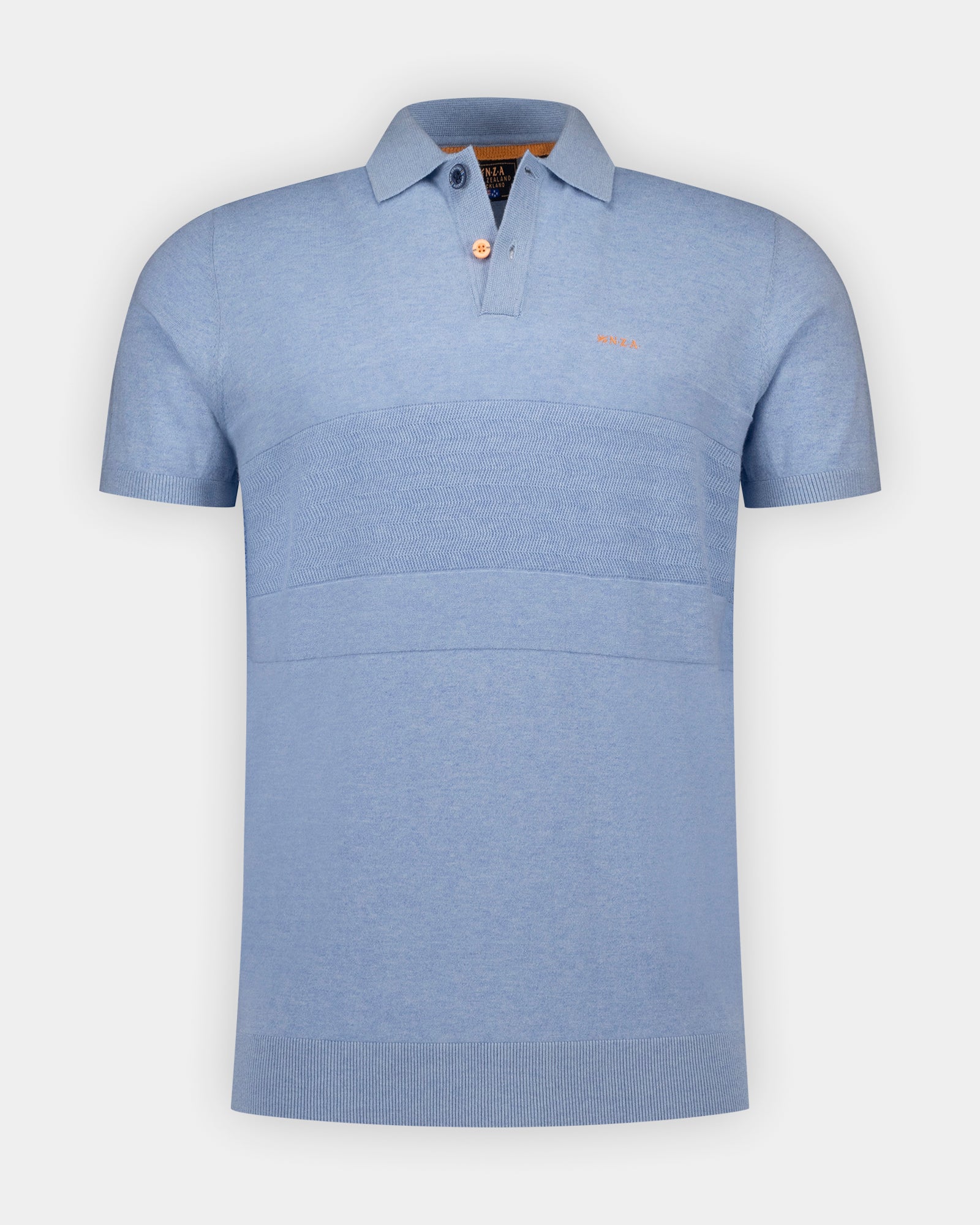 Hellblaue 100% Baumwoll-Poloshirt Hellblaue 100% Baumwoll-Poloshirt
