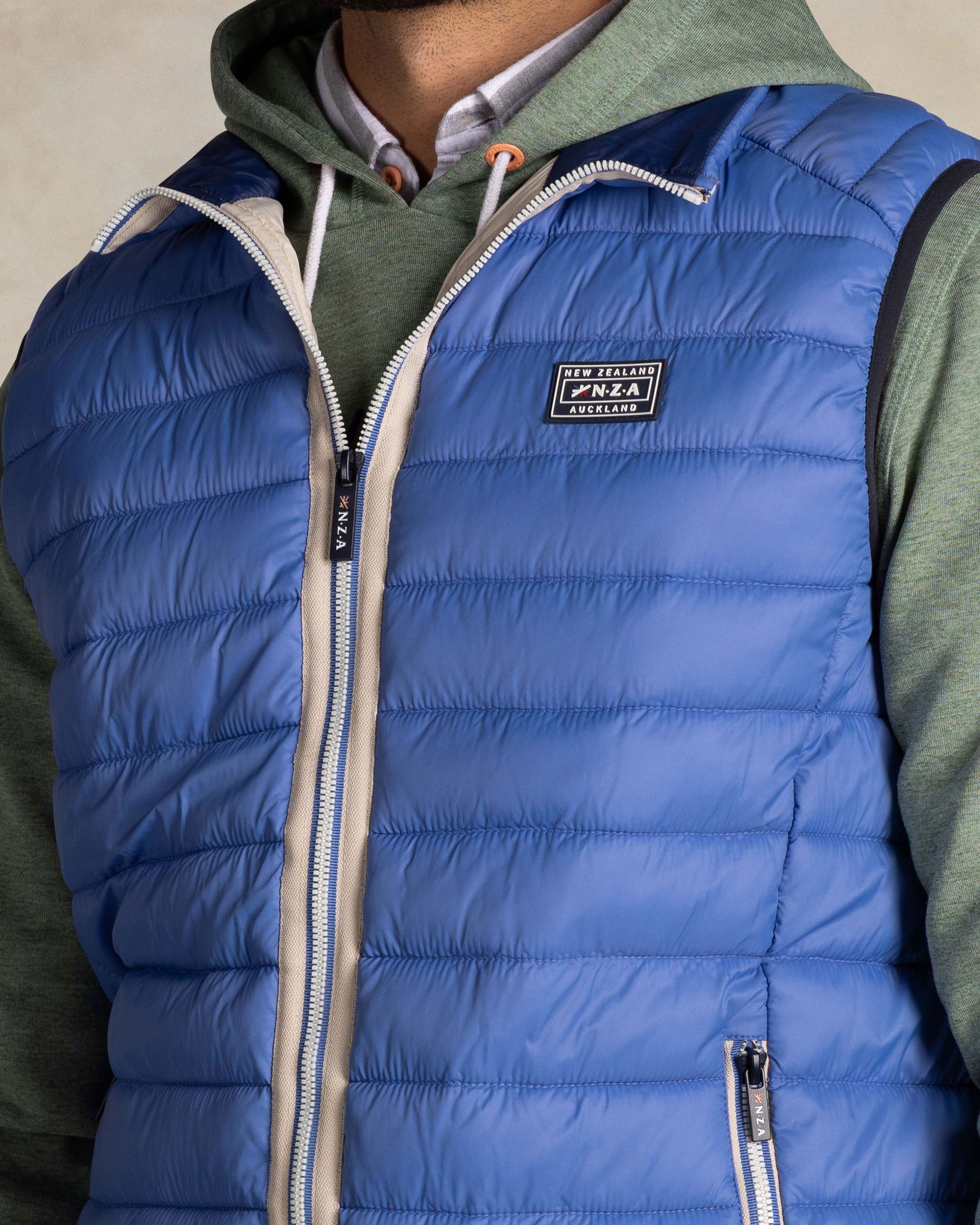 Bleu bodywarmer matelassé Bleu bodywarmer matelassé