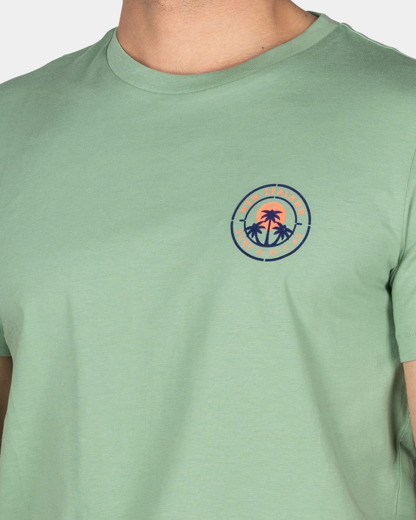 Dunkelgrünes T-Shirt aus Baumwolle Dunkelgrünes T-Shirt aus Baumwolle