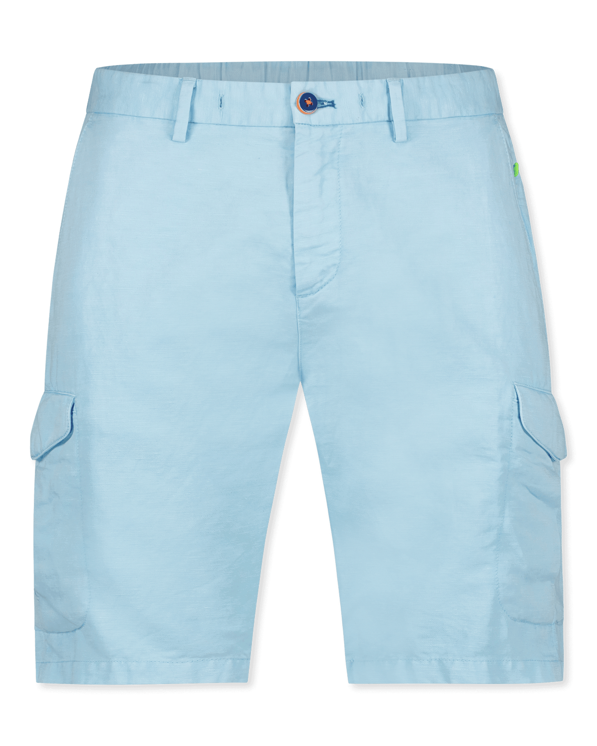 Linnen cargo shorts Luitpold - Lagune Blue