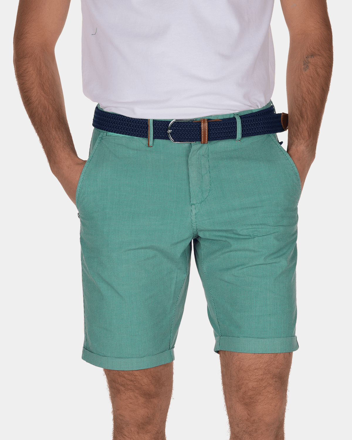 Baumwoll-Chino-Shorts Hamilton - Aquamarine
