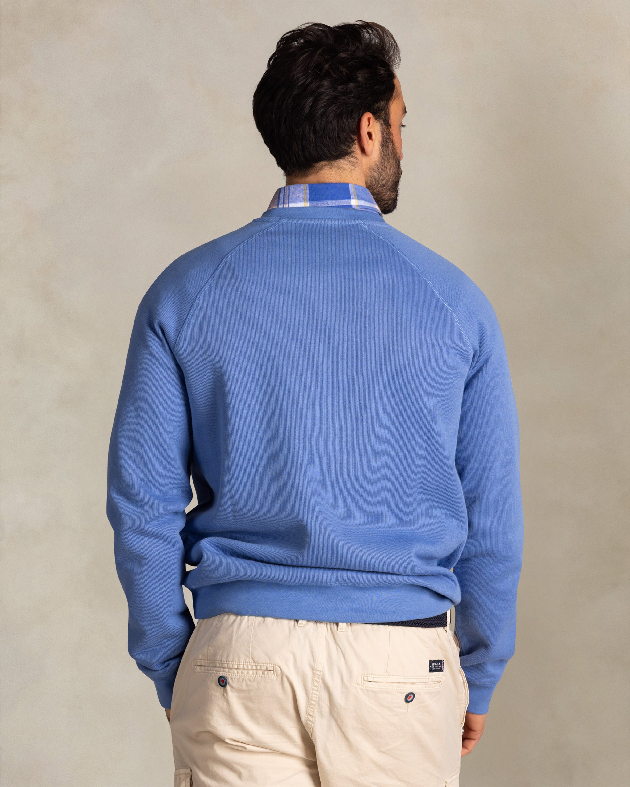 Sweat en coton bleu avec logo Sweat en coton bleu avec logo