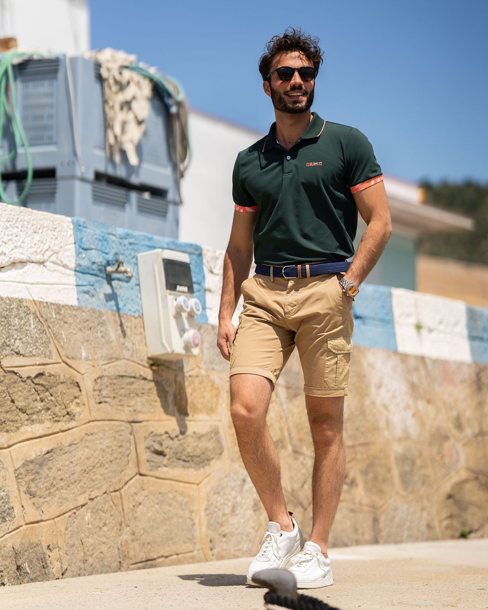Sturdy cotton cargo shorts Sand Sturdy cotton cargo shorts Sand