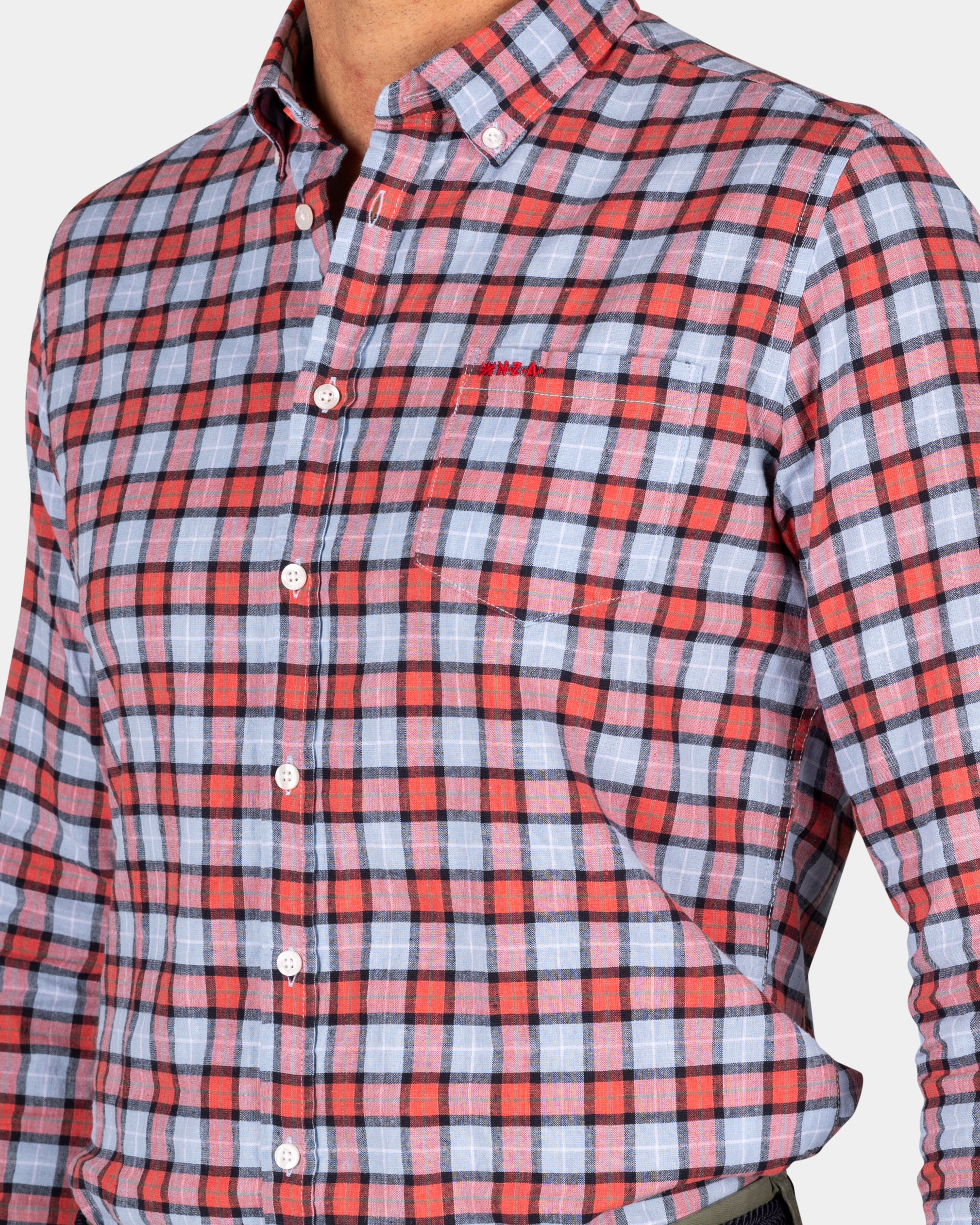 Camisa de cuadros roja y azul - Midnight Navy Camisa de cuadros roja y azul - Midnight Navy