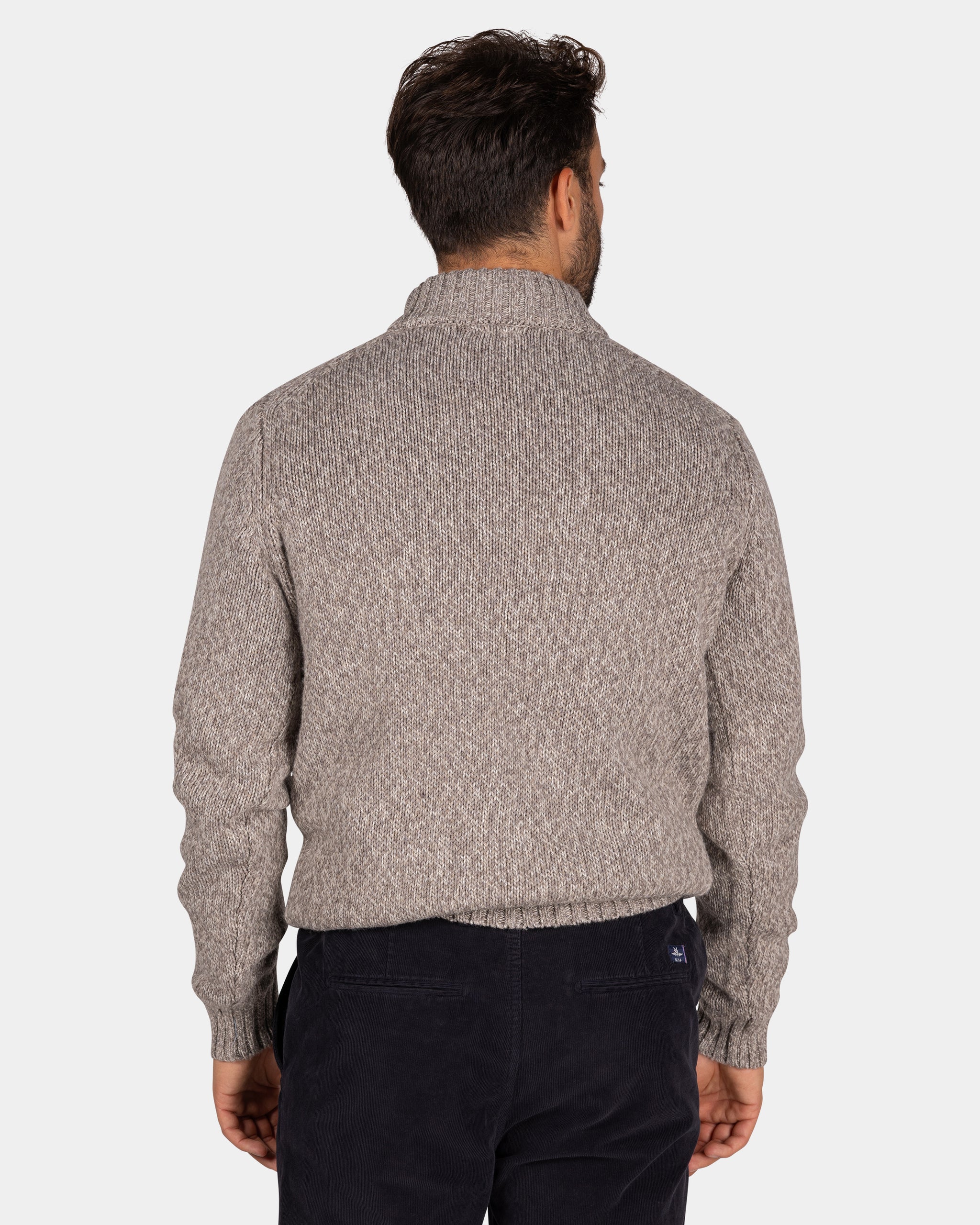 Pull en laine chinée marron clair - Chestnut Pull en laine chinée marron clair - Chestnut