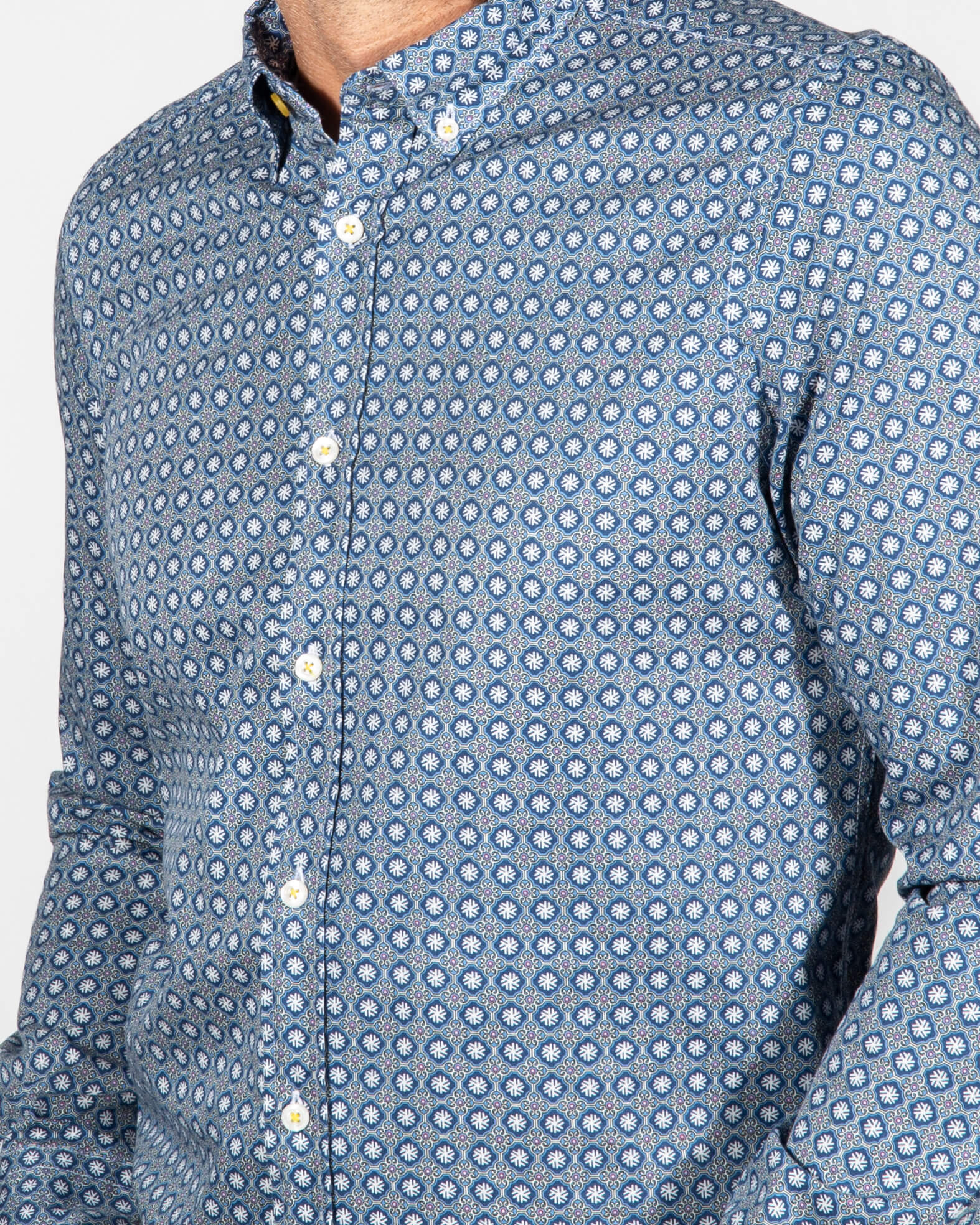 Overhemd met lange mouwen en print Rotootuaura - Storm Blue Overhemd met lange mouwen en print Rotootuaura - Storm Blue