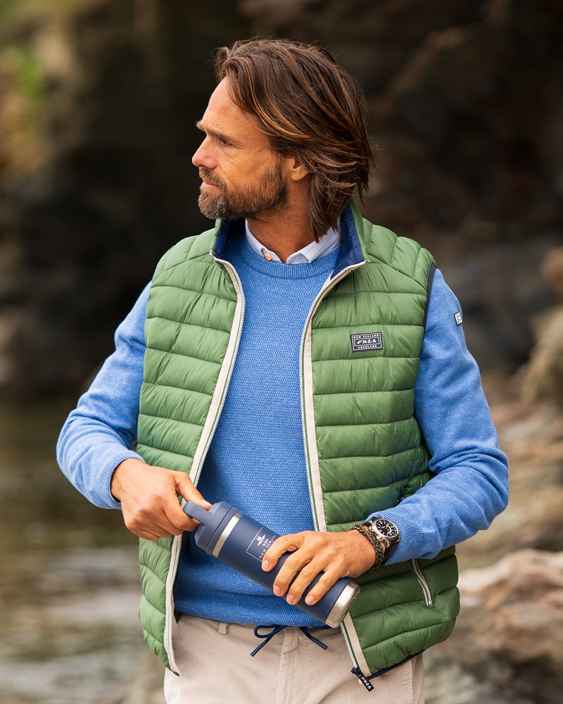 Groene gewatteerde bodywarmer Groene gewatteerde bodywarmer