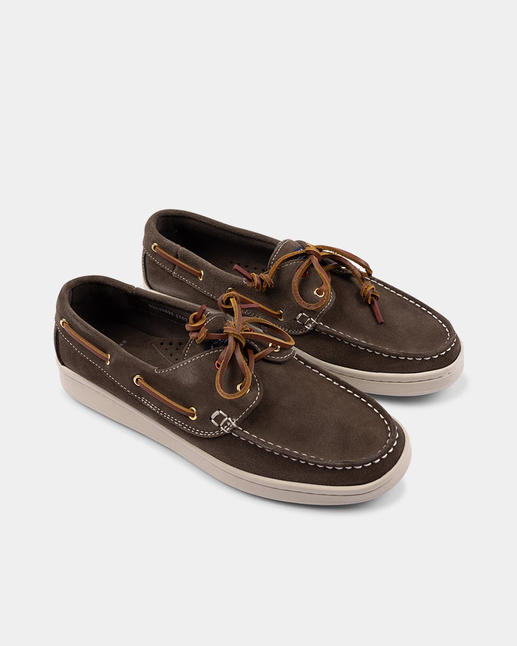 Grüne Leder-Bootsschuhe Grüne Leder-Bootsschuhe