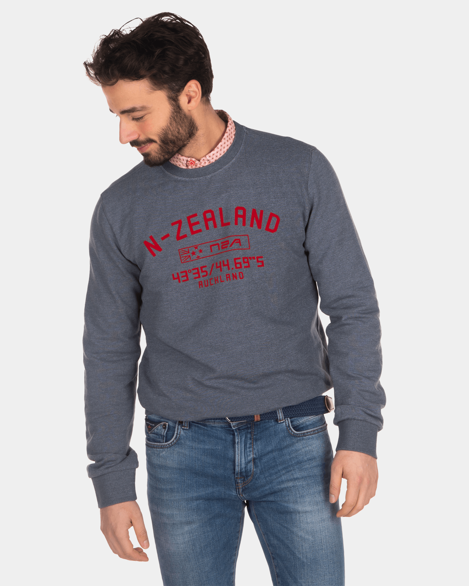 Sweat ras du cou coton - Green Grey Sweat ras du cou coton - Green Grey