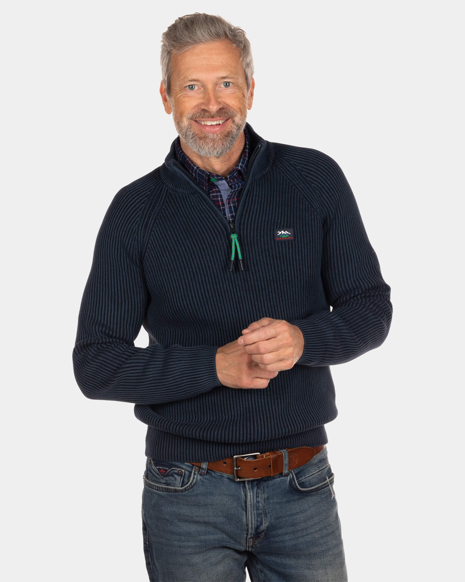 Rib knitted blue jumper Orauea - Steady Navy Rib knitted blue jumper Orauea - Steady Navy