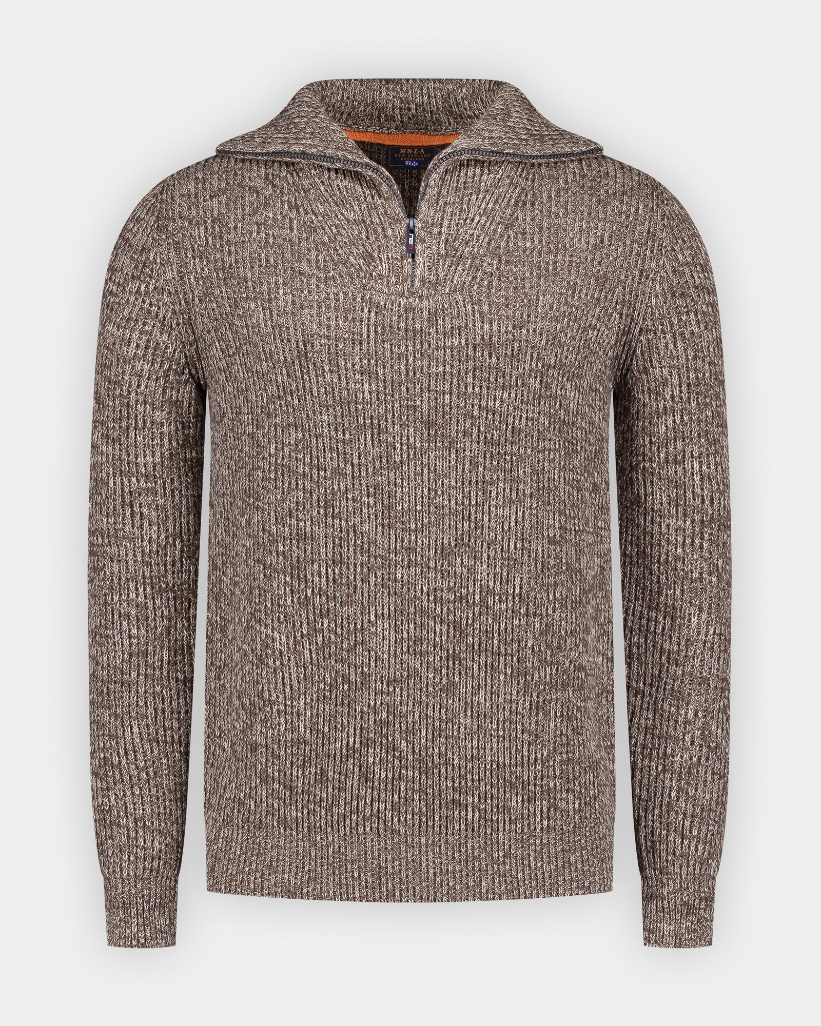 Ecru cotton half zip pullover Ecru cotton half zip pullover