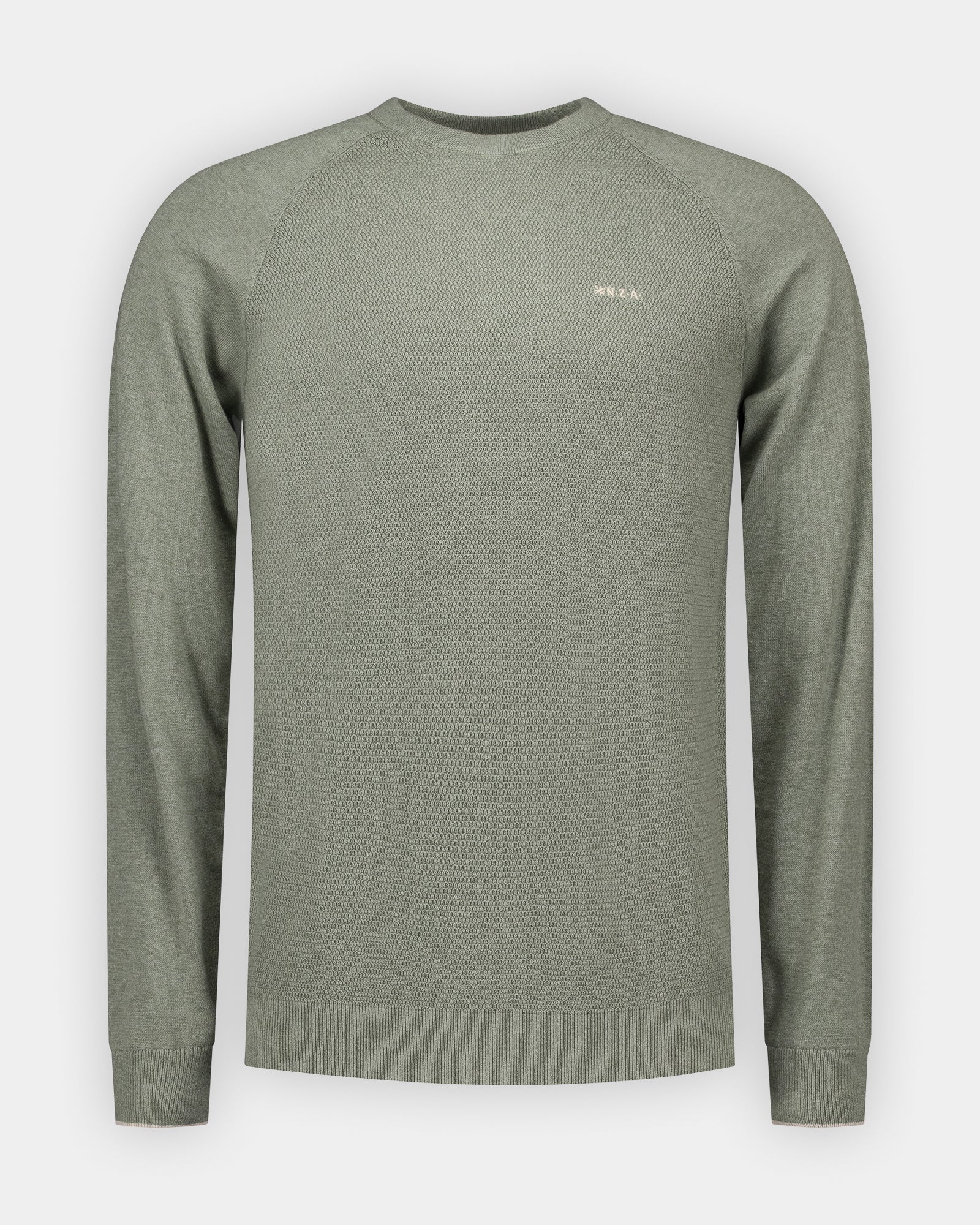 Pull col rond en coton vert Pull col rond en coton vert