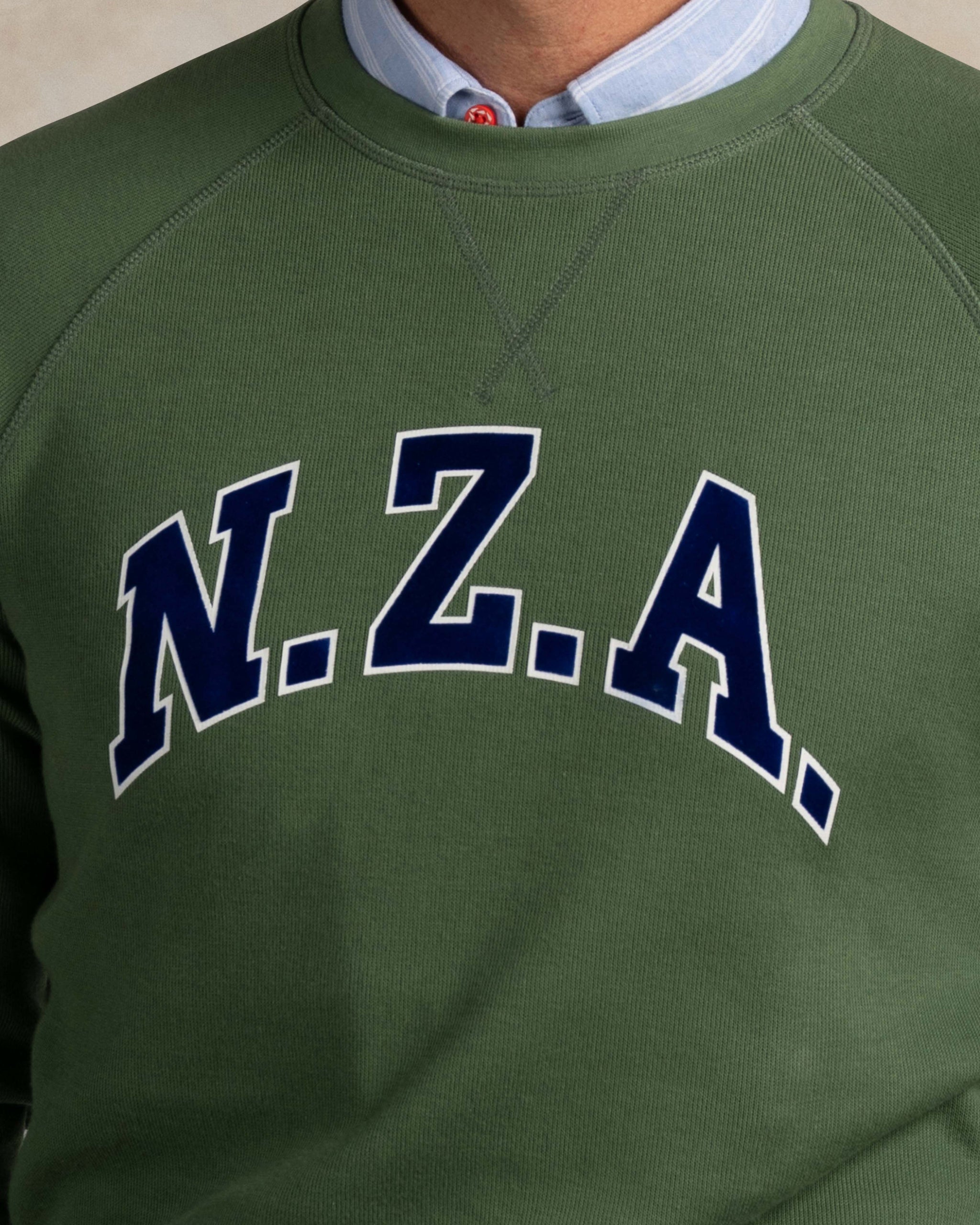 Groene katoenen sweater met logo Groene katoenen sweater met logo