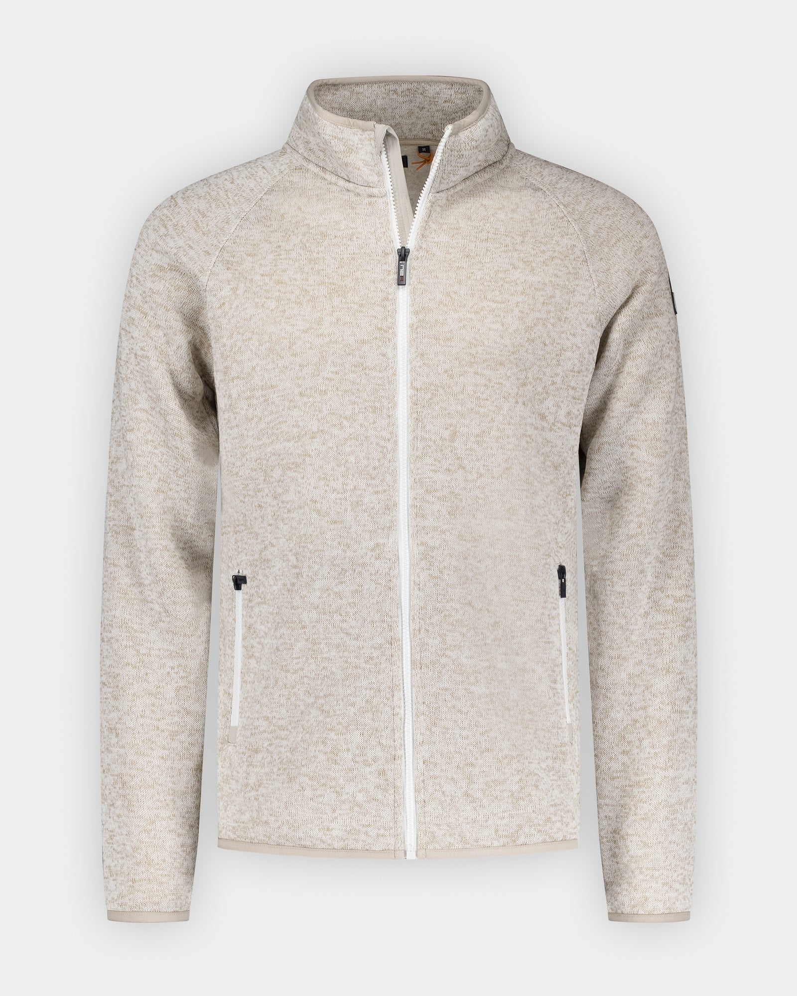 Jersey ecru con cremallera completa Jersey ecru con cremallera completa