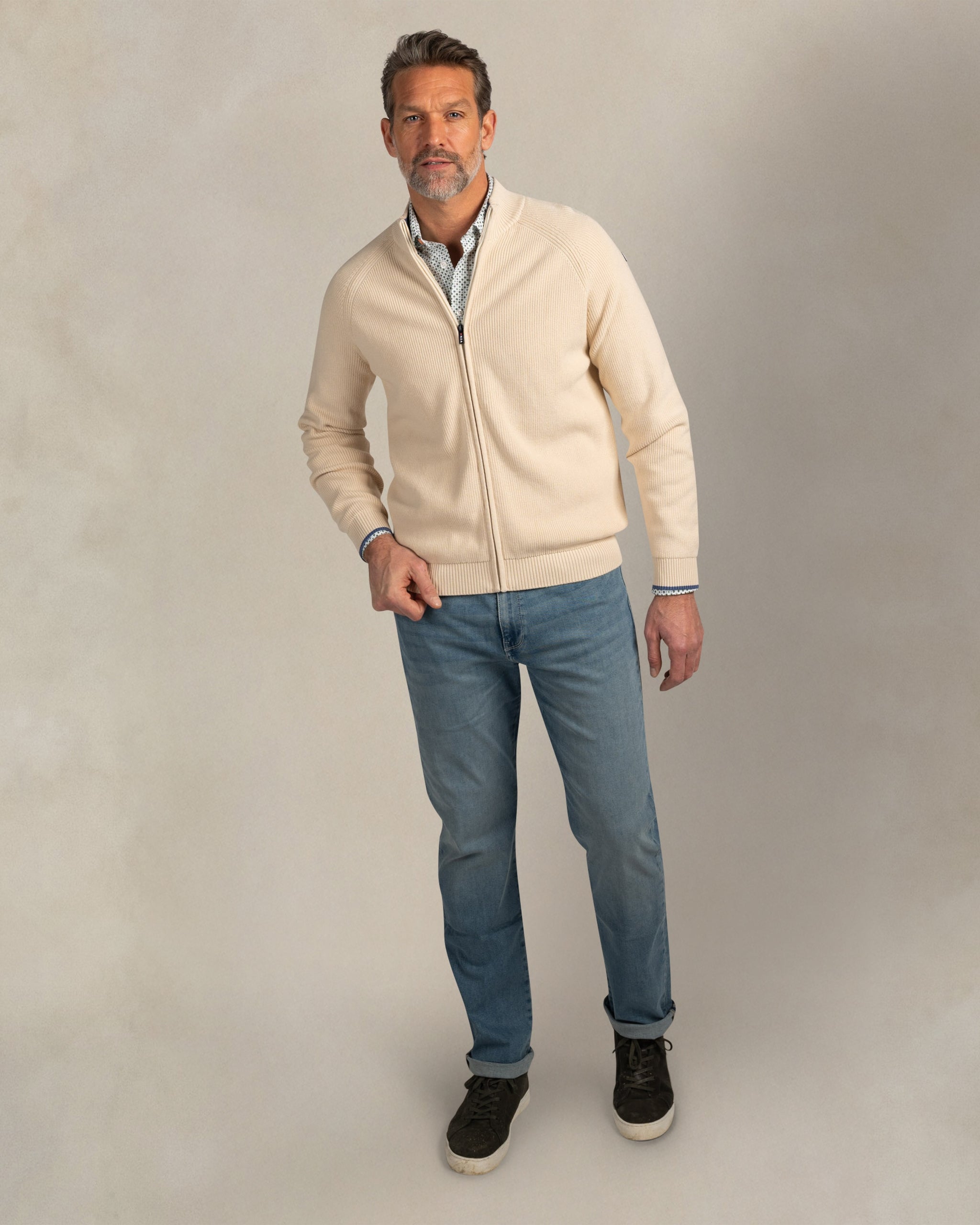 Ecru katoenen vest Ecru katoenen vest