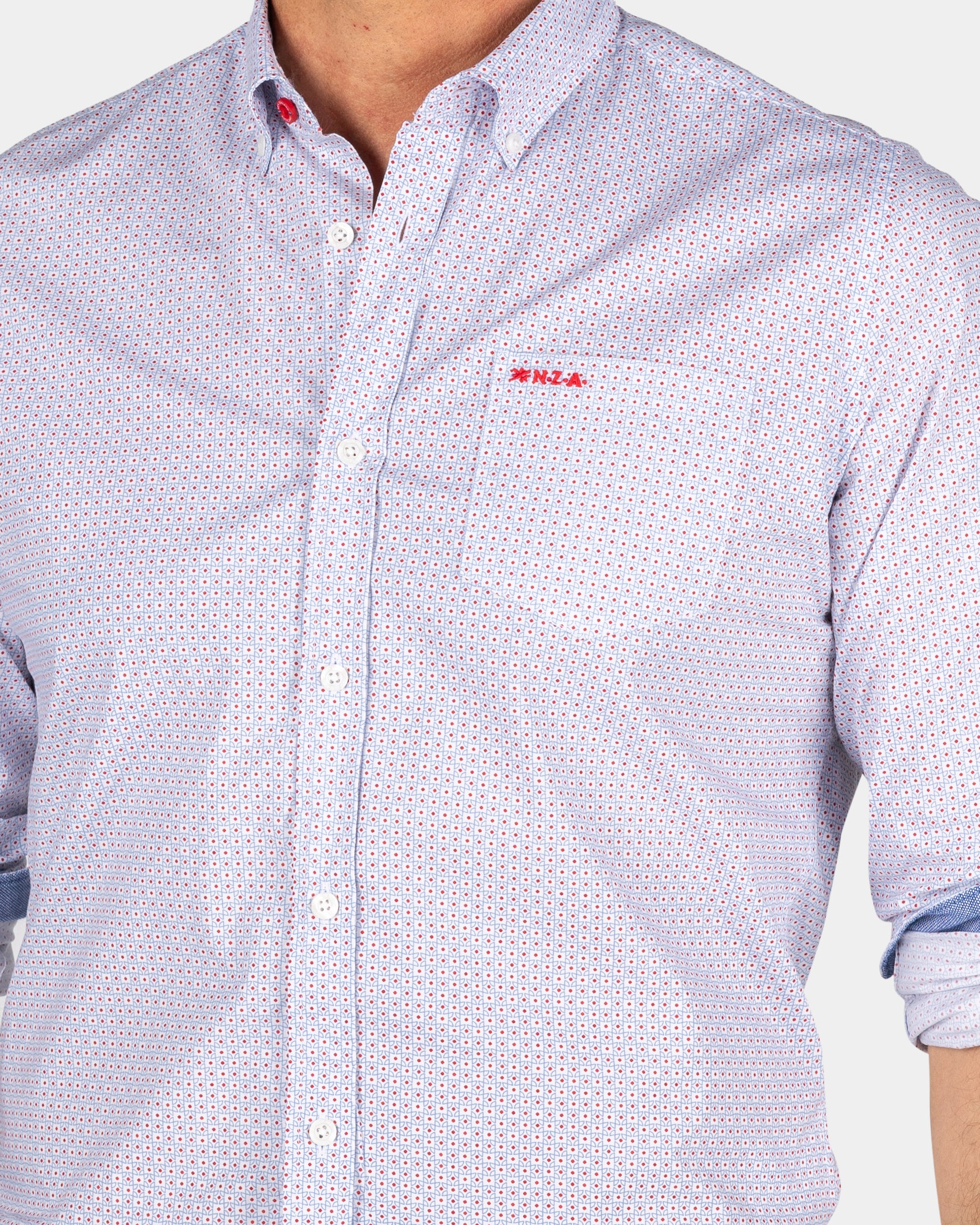 Camisa de algodón gris claro - Ecru Camisa de algodón gris claro - Ecru