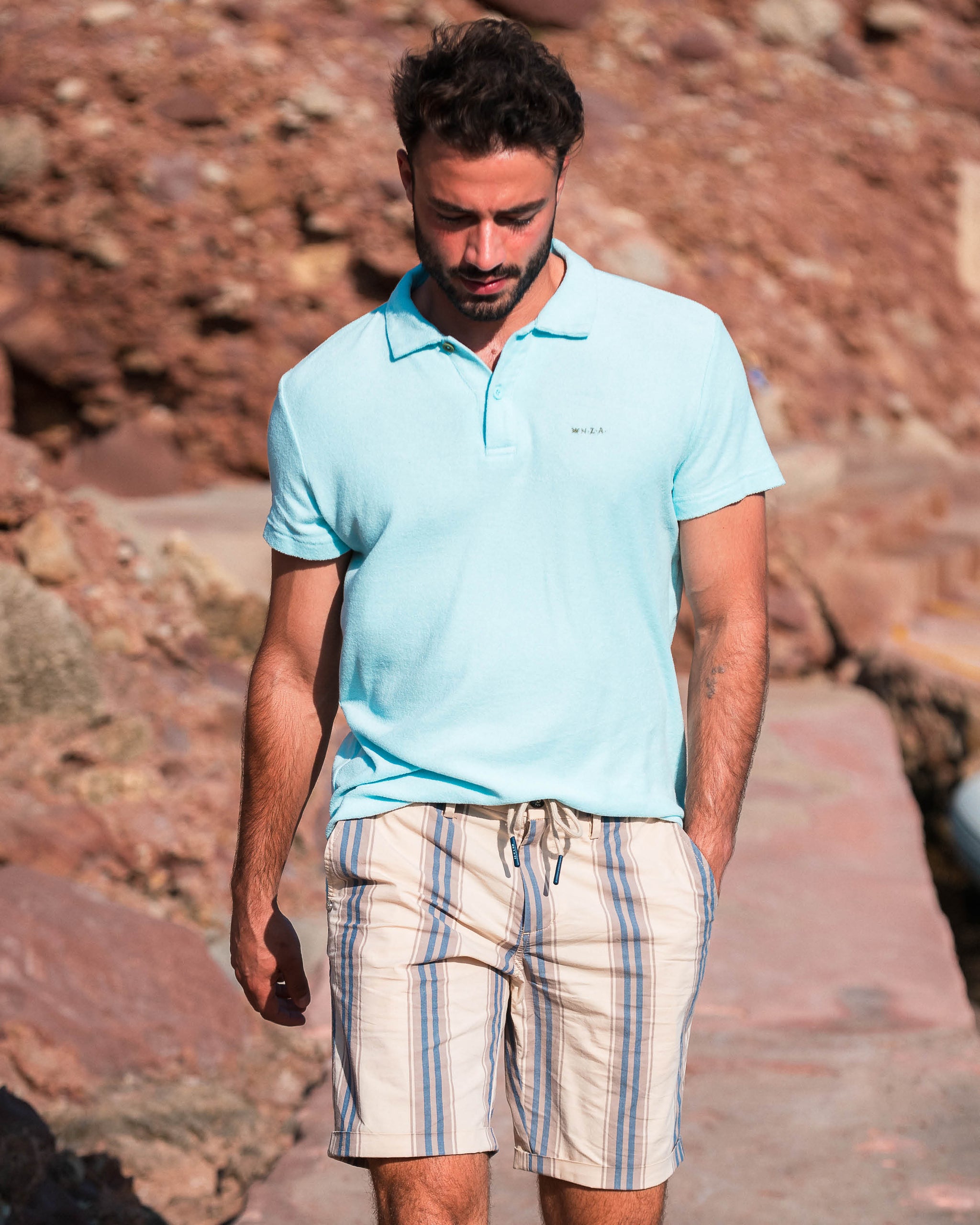 Light blue terry cloth polo Light blue terry cloth polo