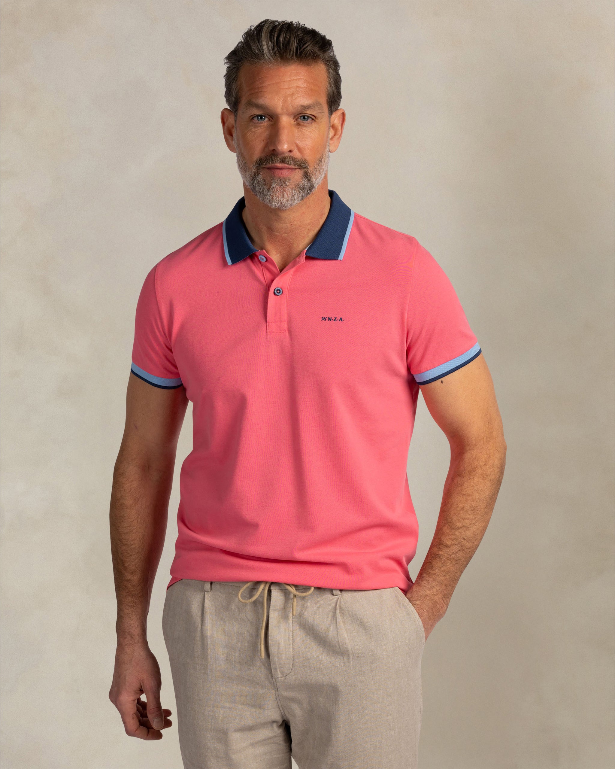Roze stretch polo Roze stretch polo