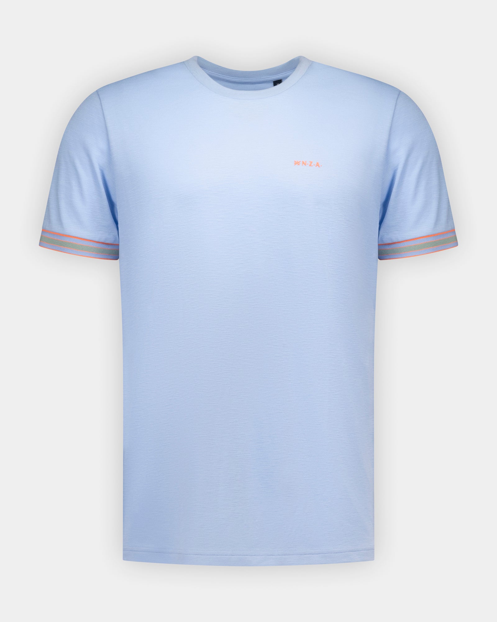 Hellblaues Baumwollmischgewebe-T-Shirt Hellblaues Baumwollmischgewebe-T-Shirt