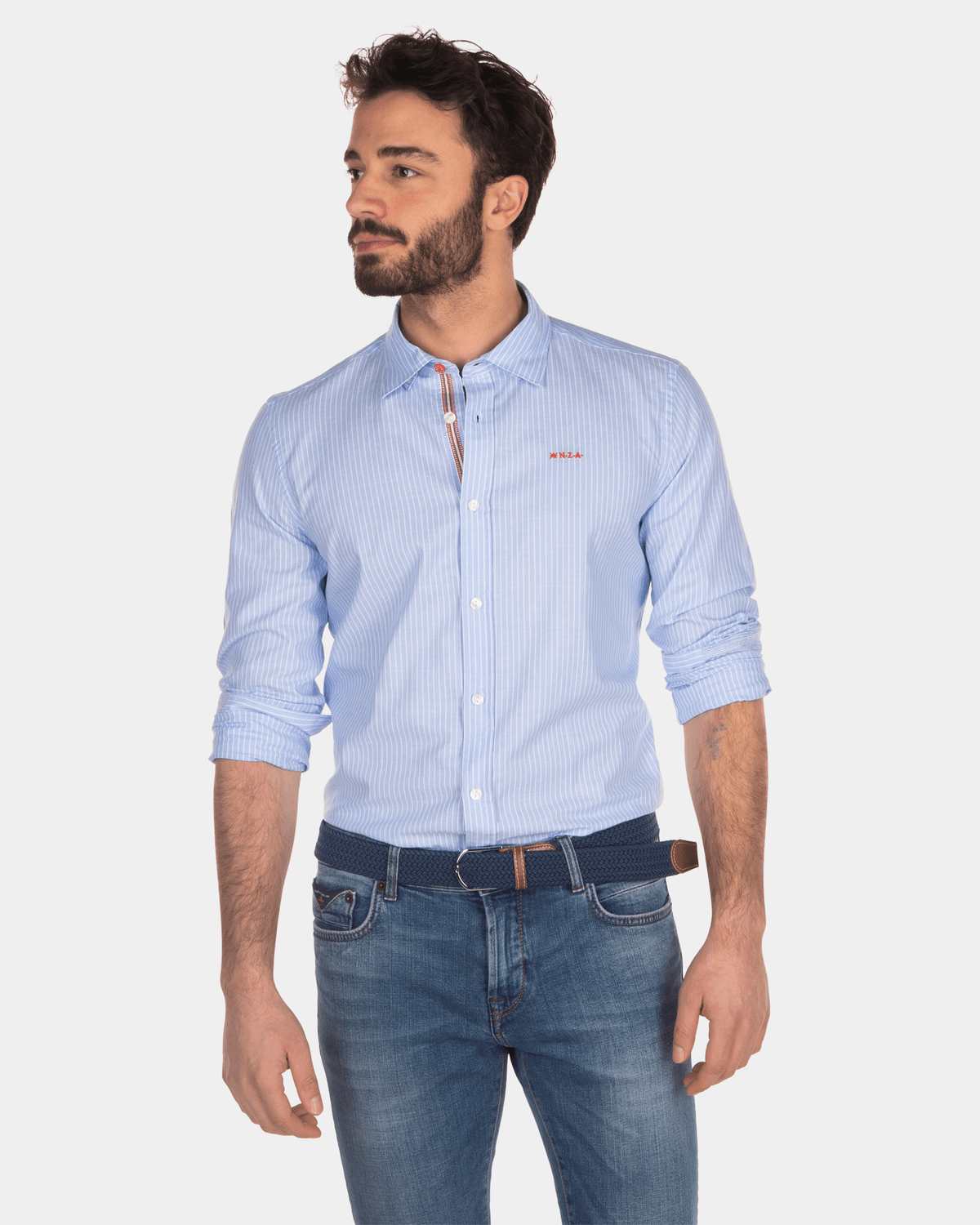 Cotton shirt with thin stripe | NZA New Zealand Auckland
