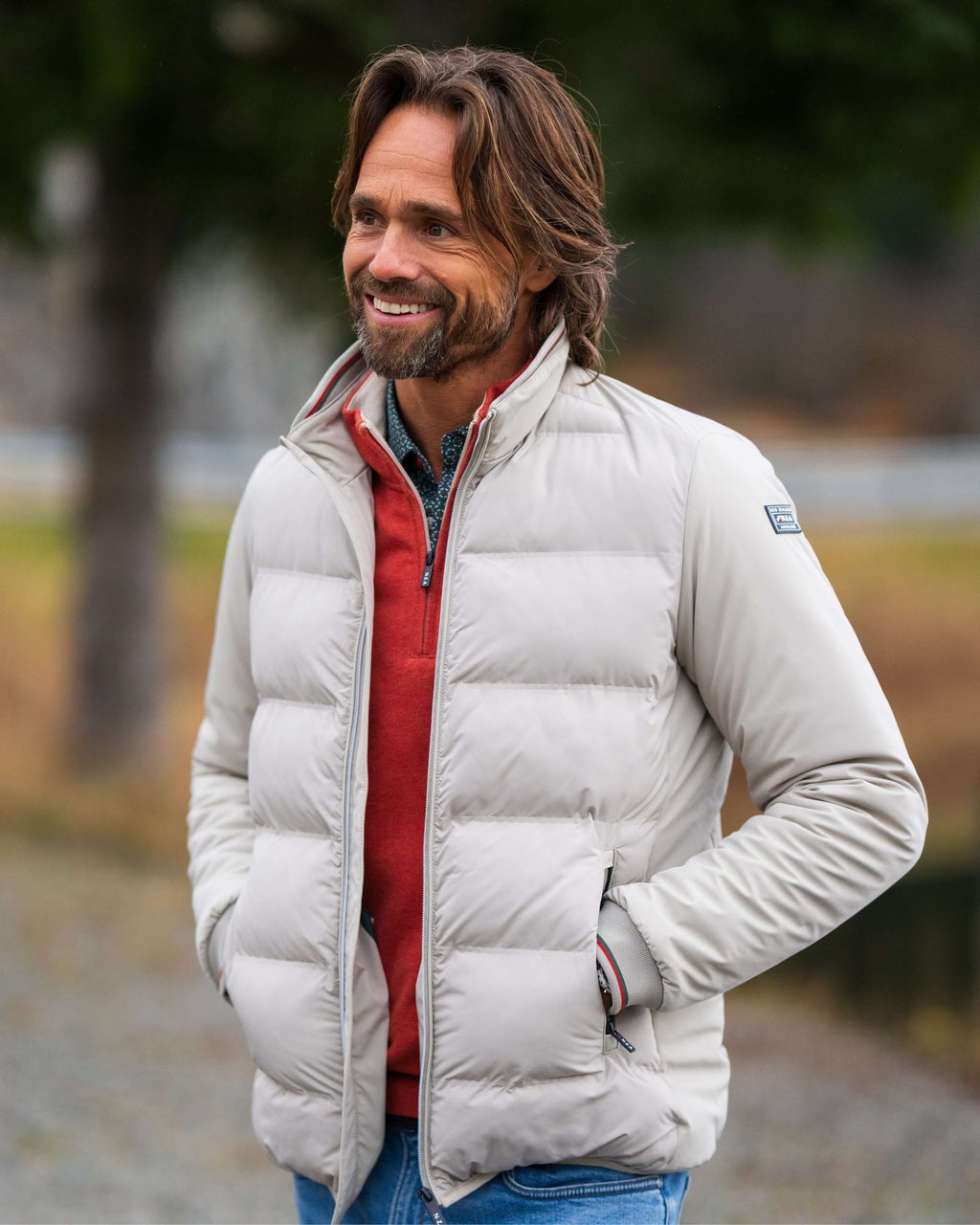 Pte Button Ecru gesteppte jacke | NZA New Zealand Auckland