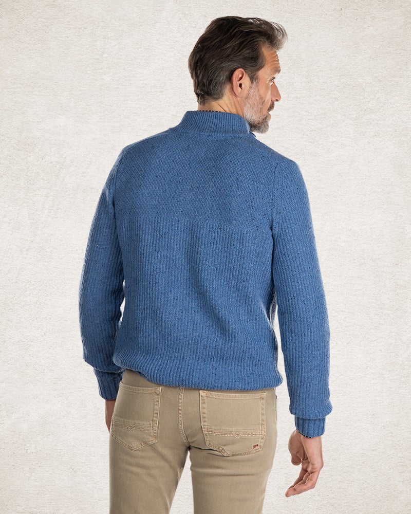 Cotton wool half zip pullover - Cloudy Blue | NZA New Zealand Auckland Cotton wool half zip pullover - Cloudy Blue | NZA New Zealand Auckland