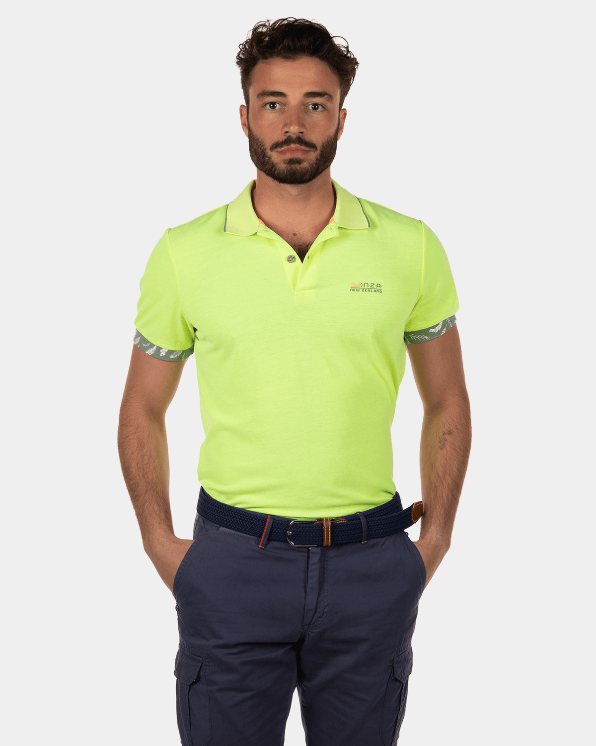Neon yellow polo shirt online