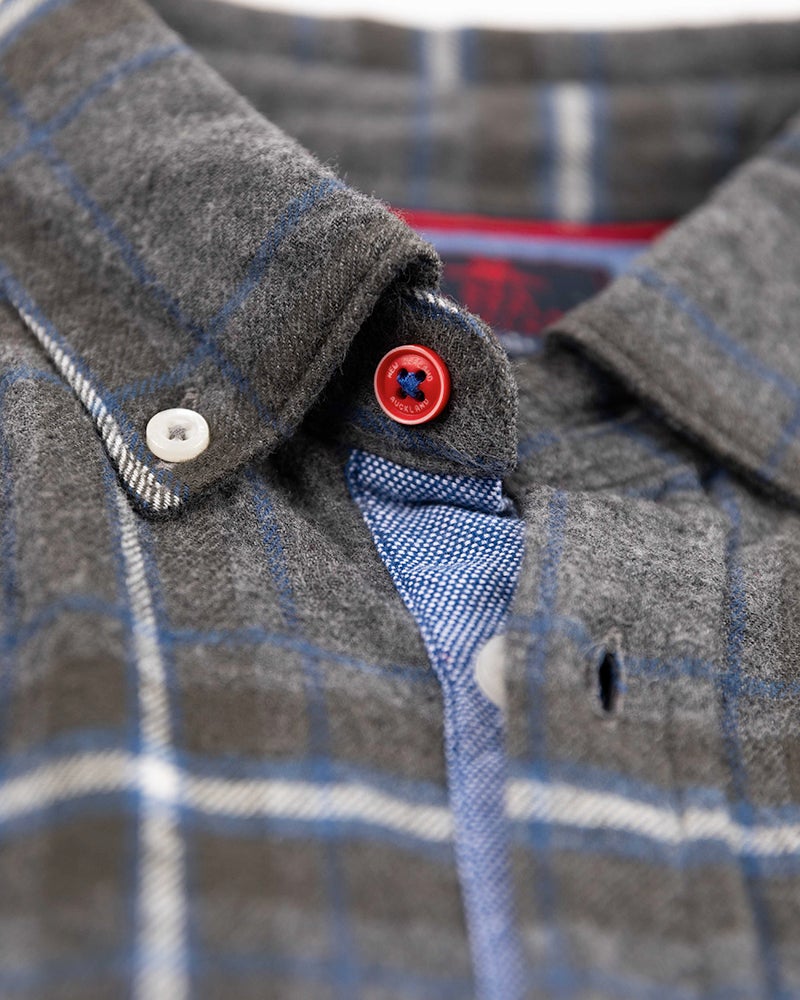 Cotton flannel shirt - Grey Melange | NZA New Zealand Auckland