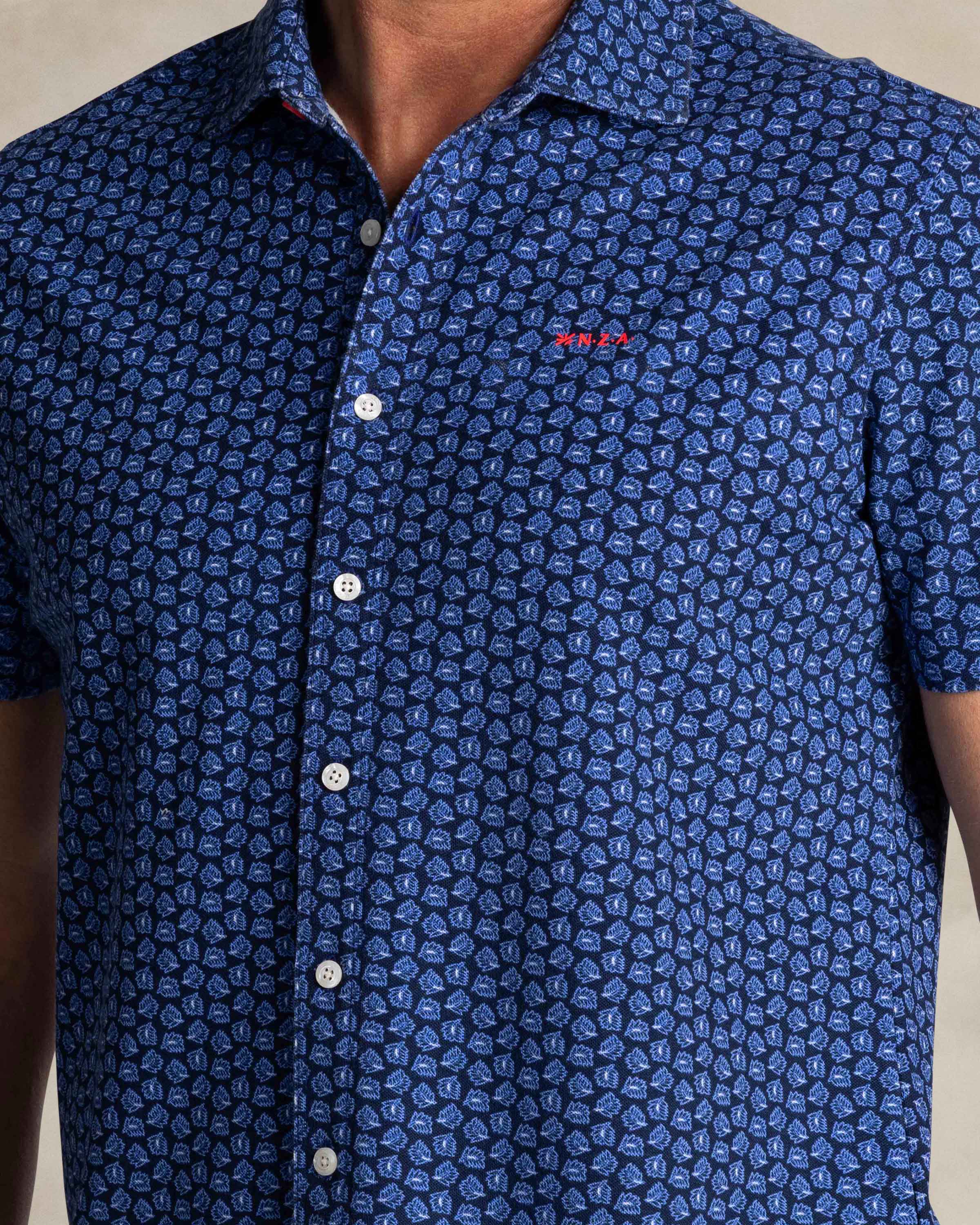 ssz カルタピ DOT SHIRT Blue shirt with small white dots | NZA New Zealand Auckland