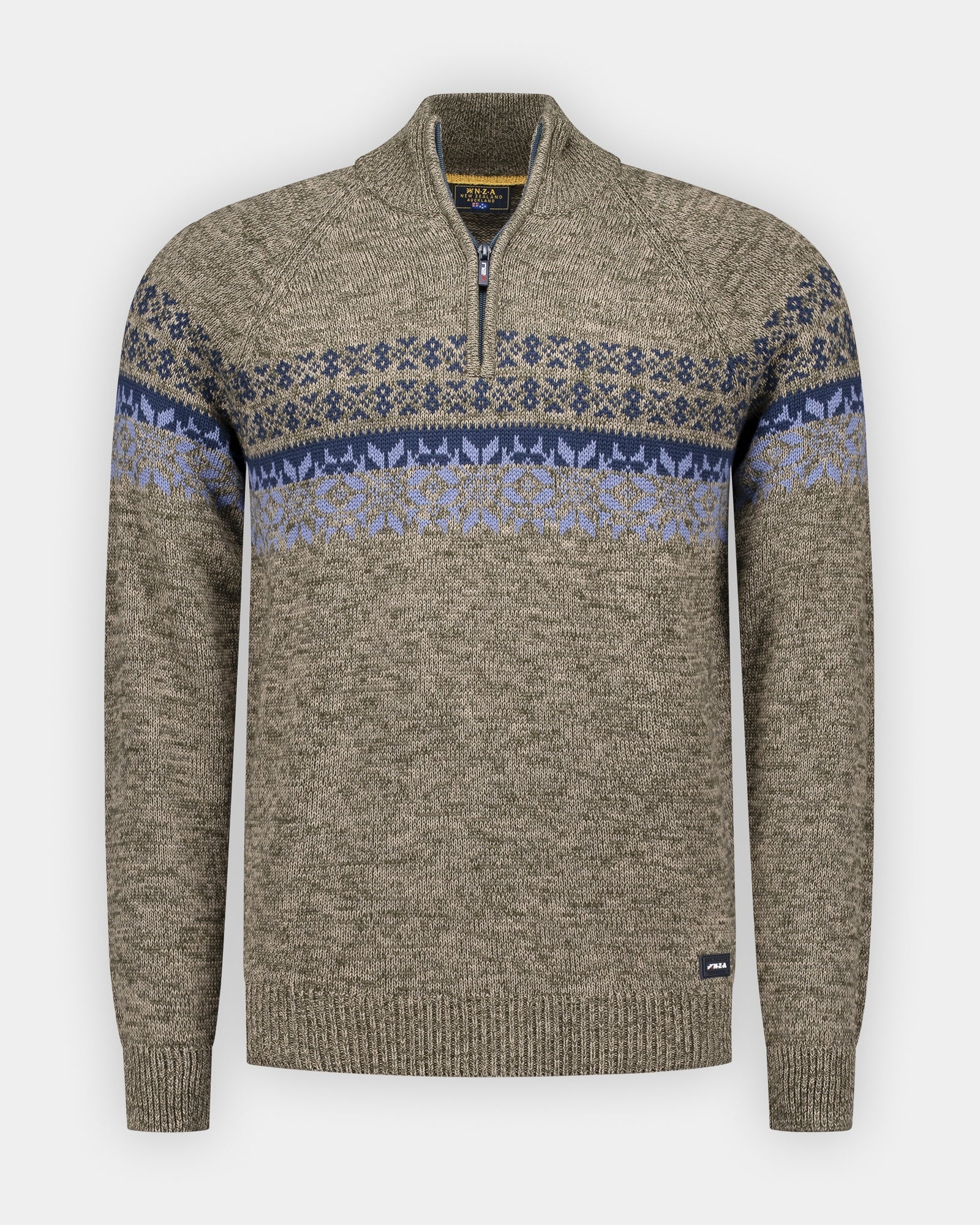 Groene katoenen half zip | NZA New Zealand Auckland