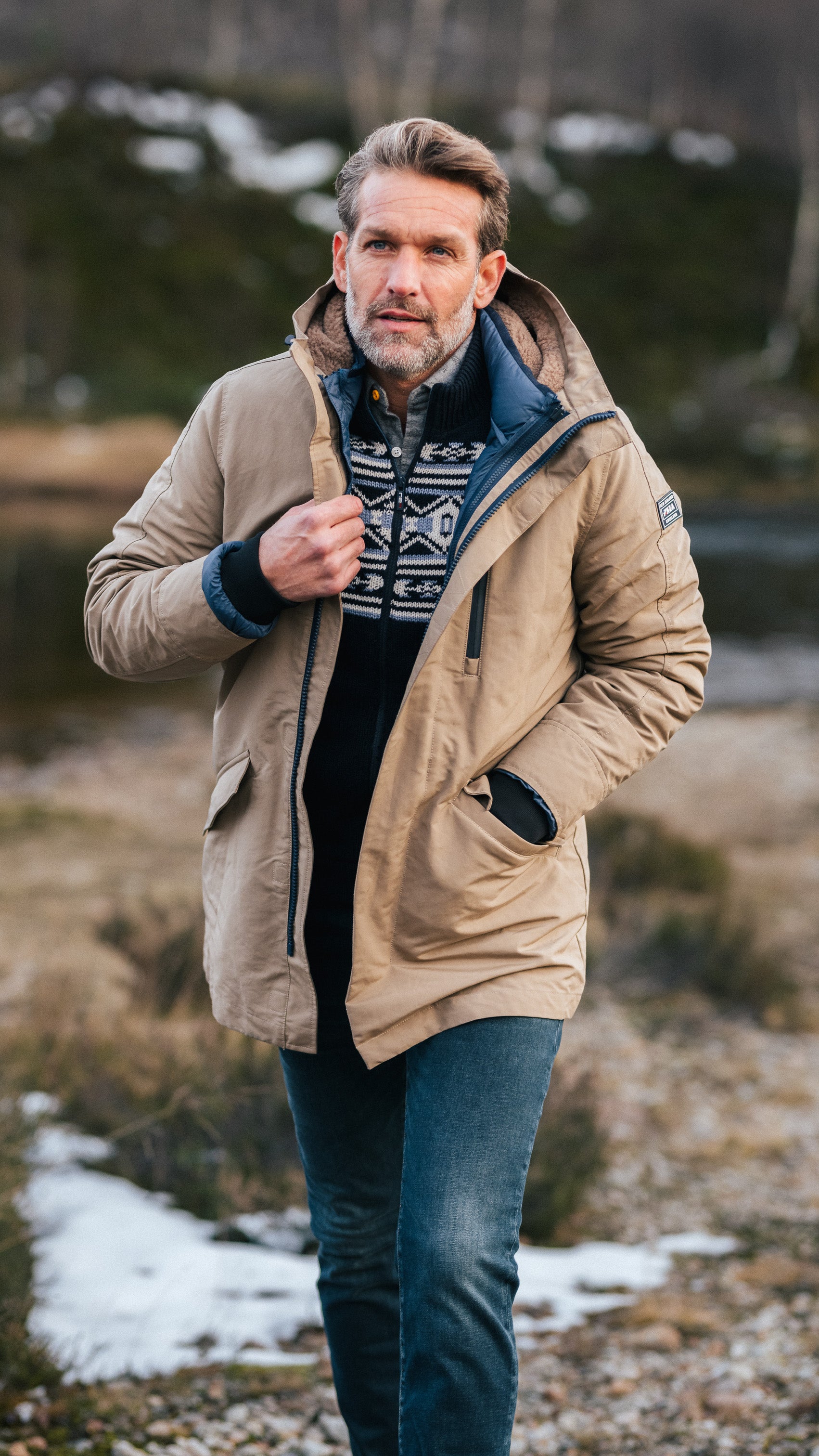 Parka acolchada de color marrón claro - Chestnut | NZA New Zealand