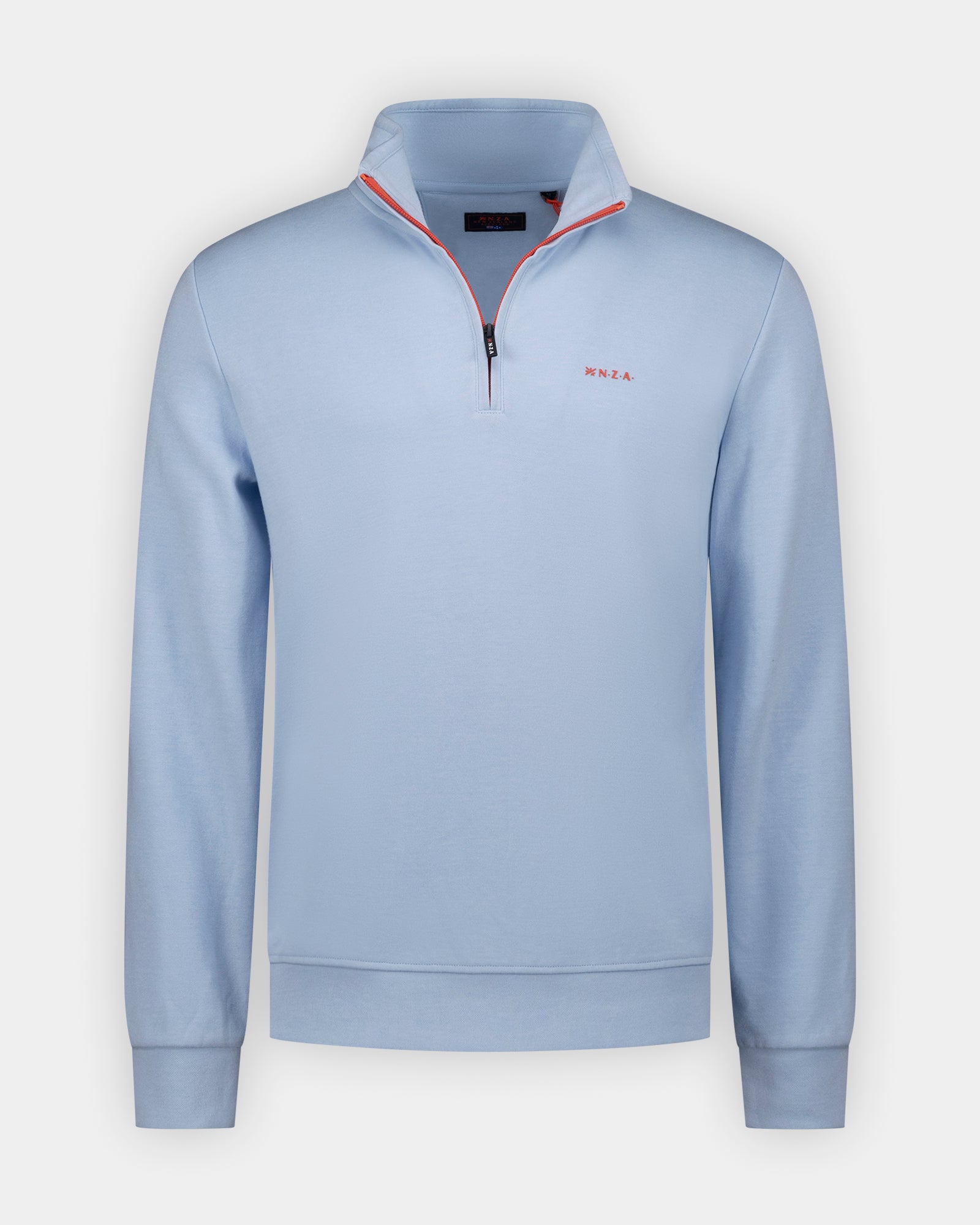 Blue cotton quarter zip sweatshirt | NZA New Zealand Auckland