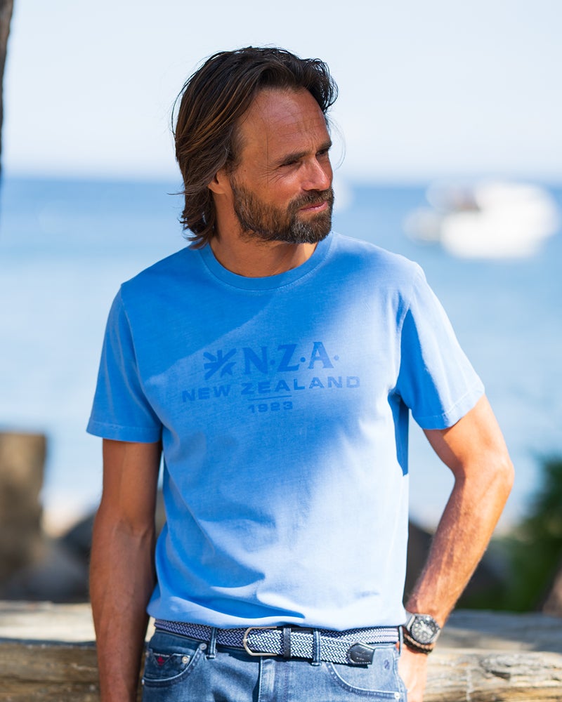 Blue 100% cotton t-shirt | NZA New Zealand Auckland
