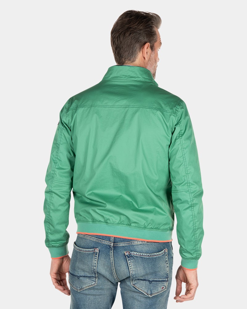 Green cotton shop bomber jacket