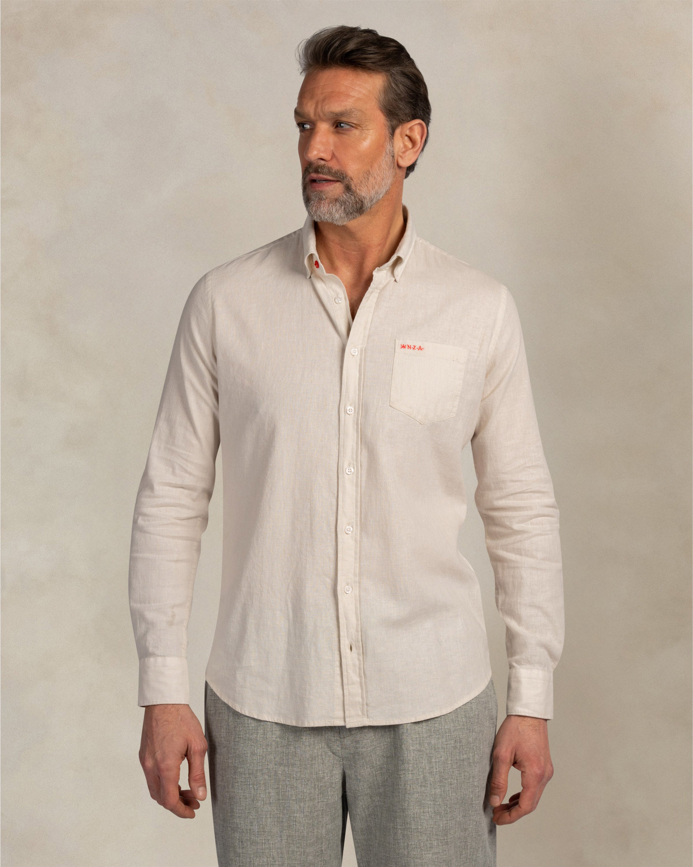 Ecru linen shirt | NZA New Zealand Auckland